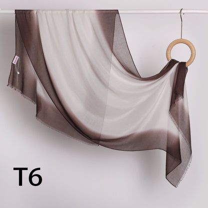 Linen Border Ombre Scarf