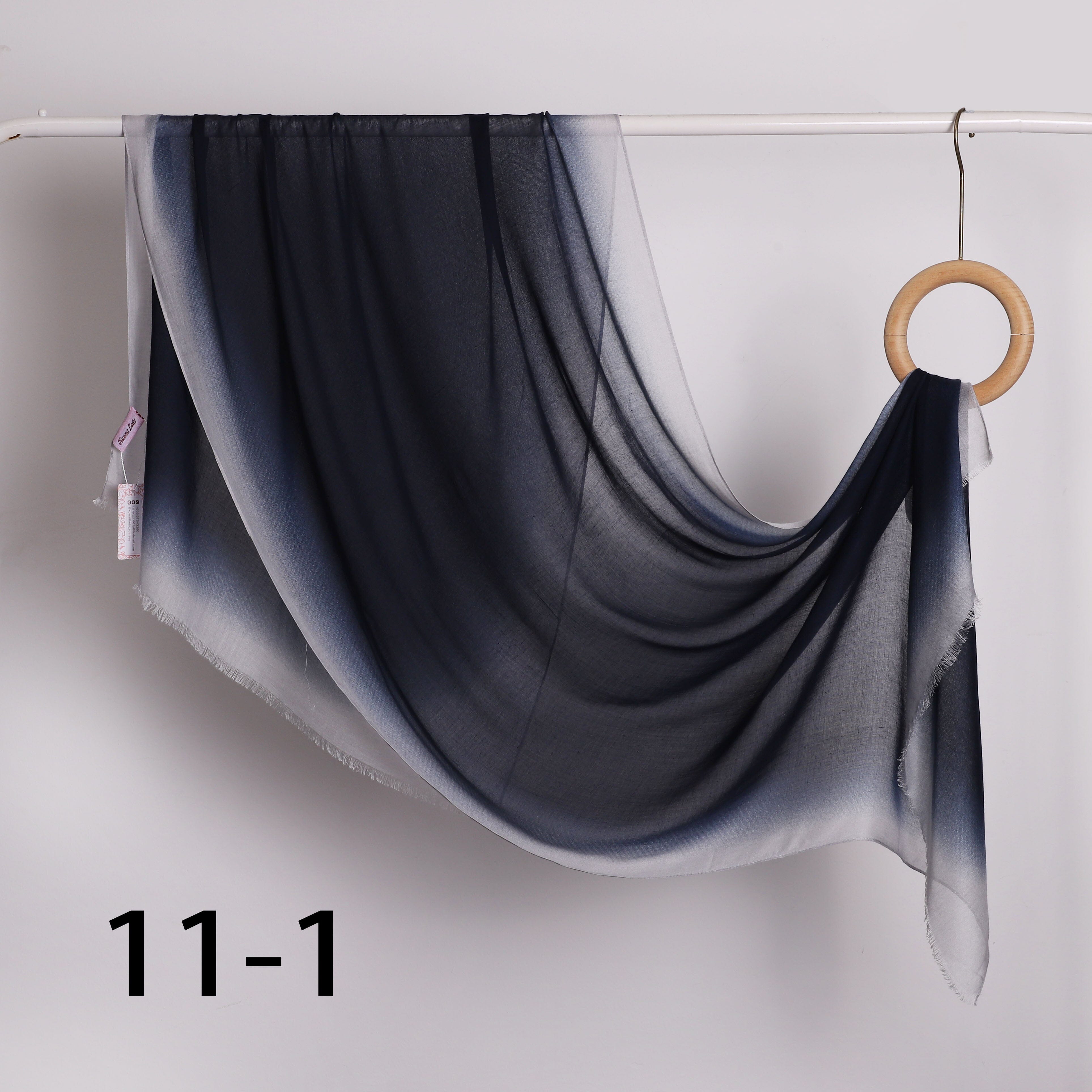 Linen Border Ombre Scarf