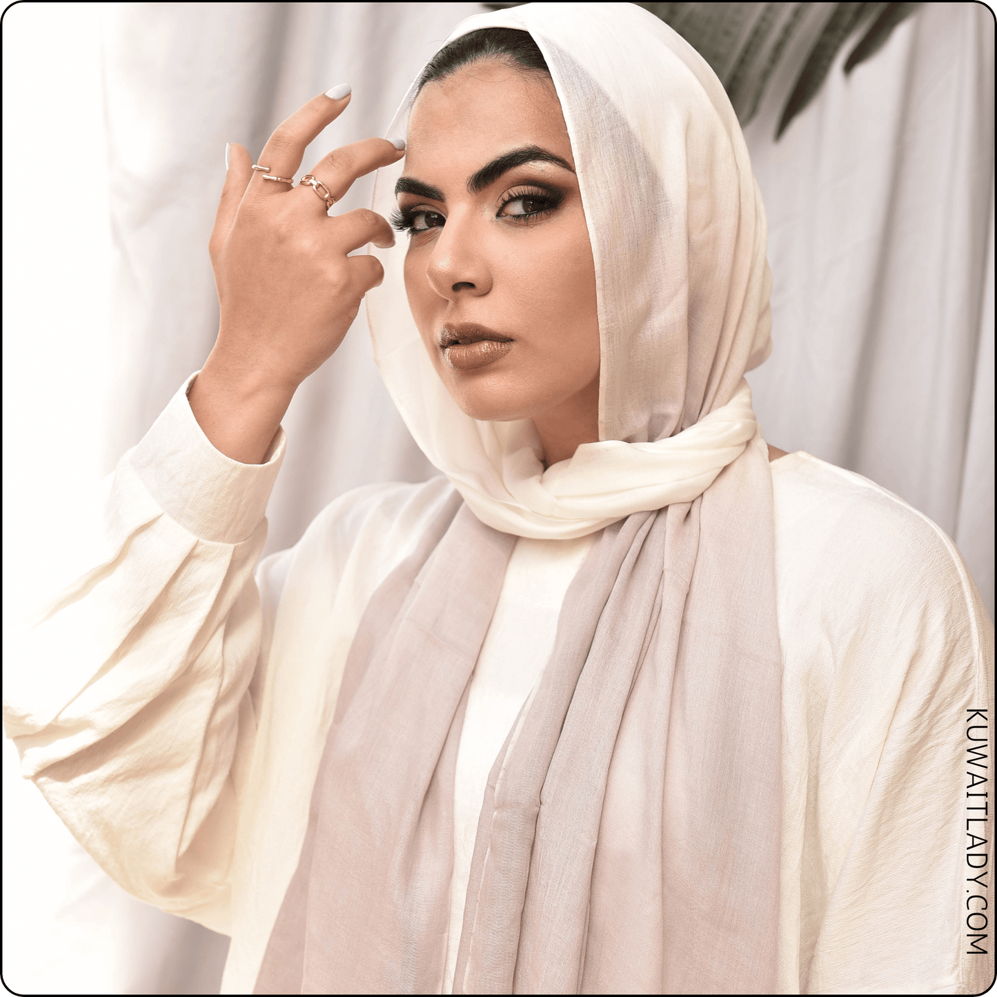 Linen Border Ombre Scarf