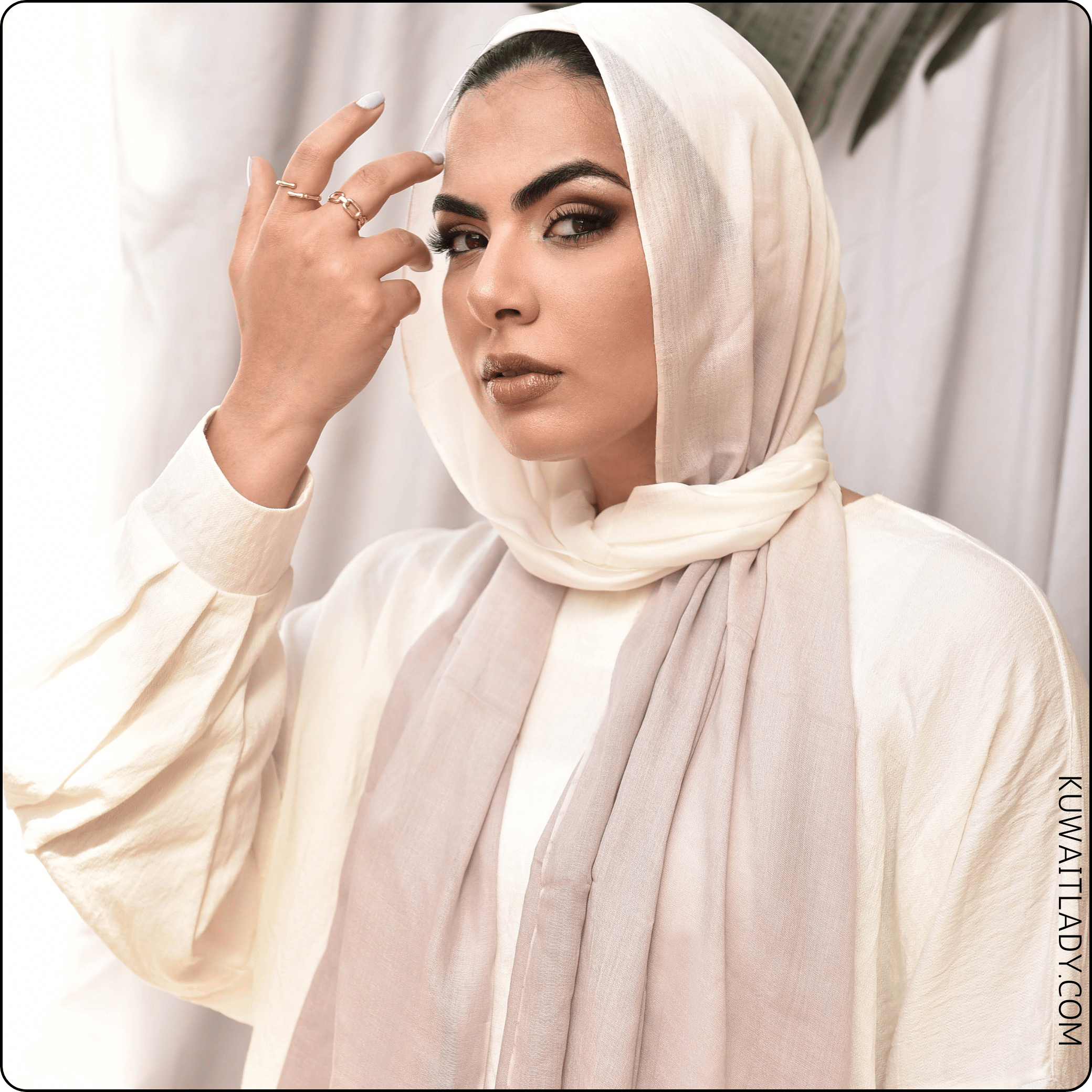 Linen Border Ombre Scarf