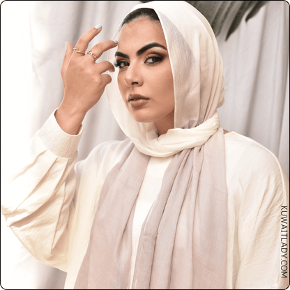 Linen Border Ombre Scarf