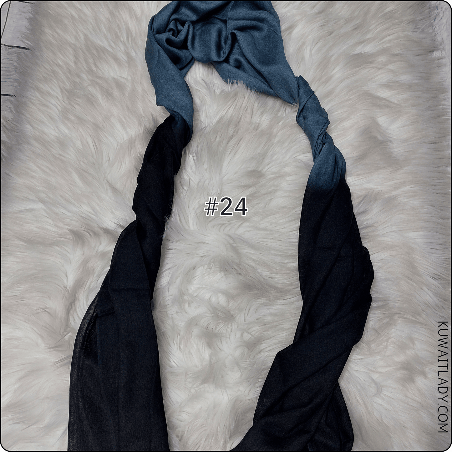 Linen Border Ombre Scarf