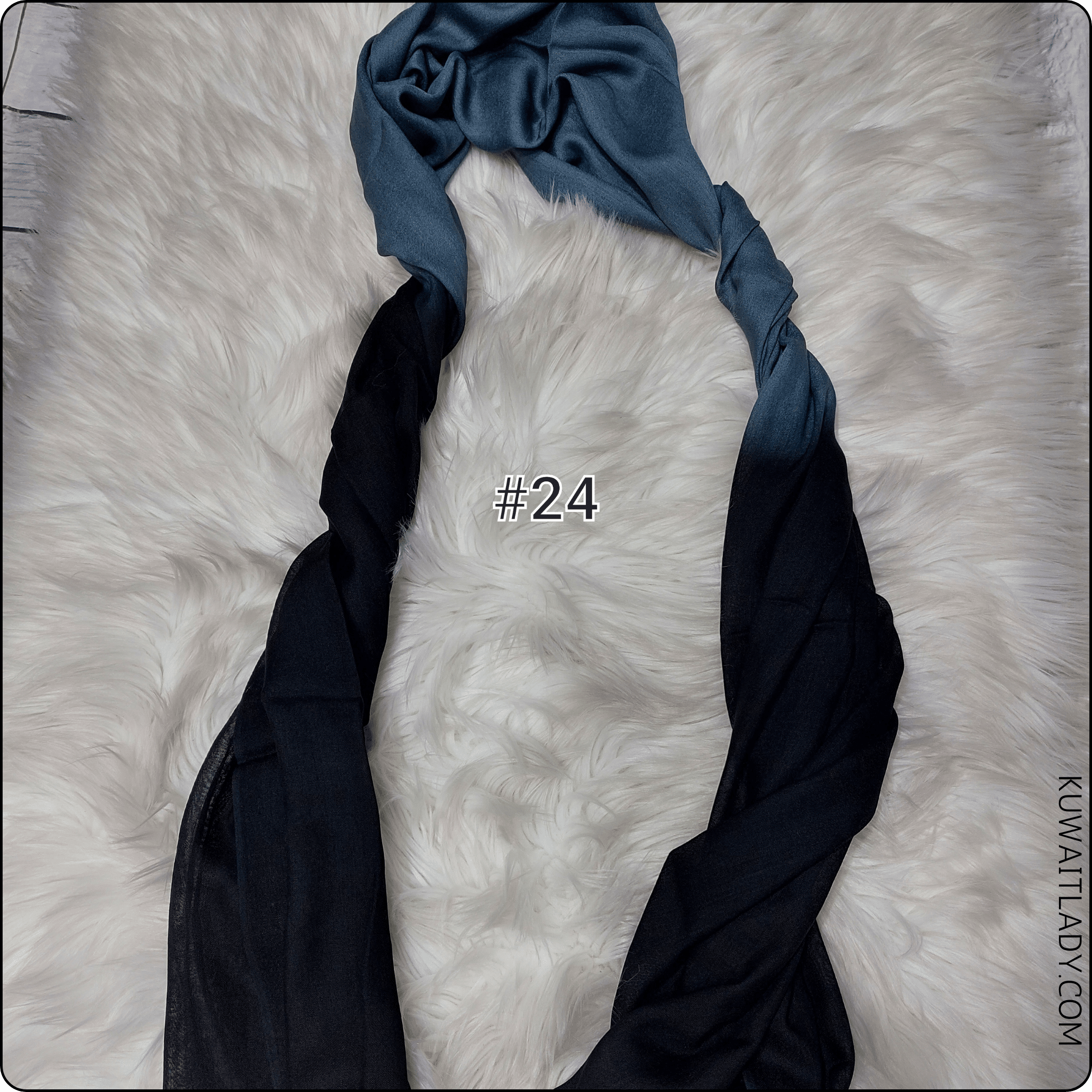 Linen Border Ombre Scarf