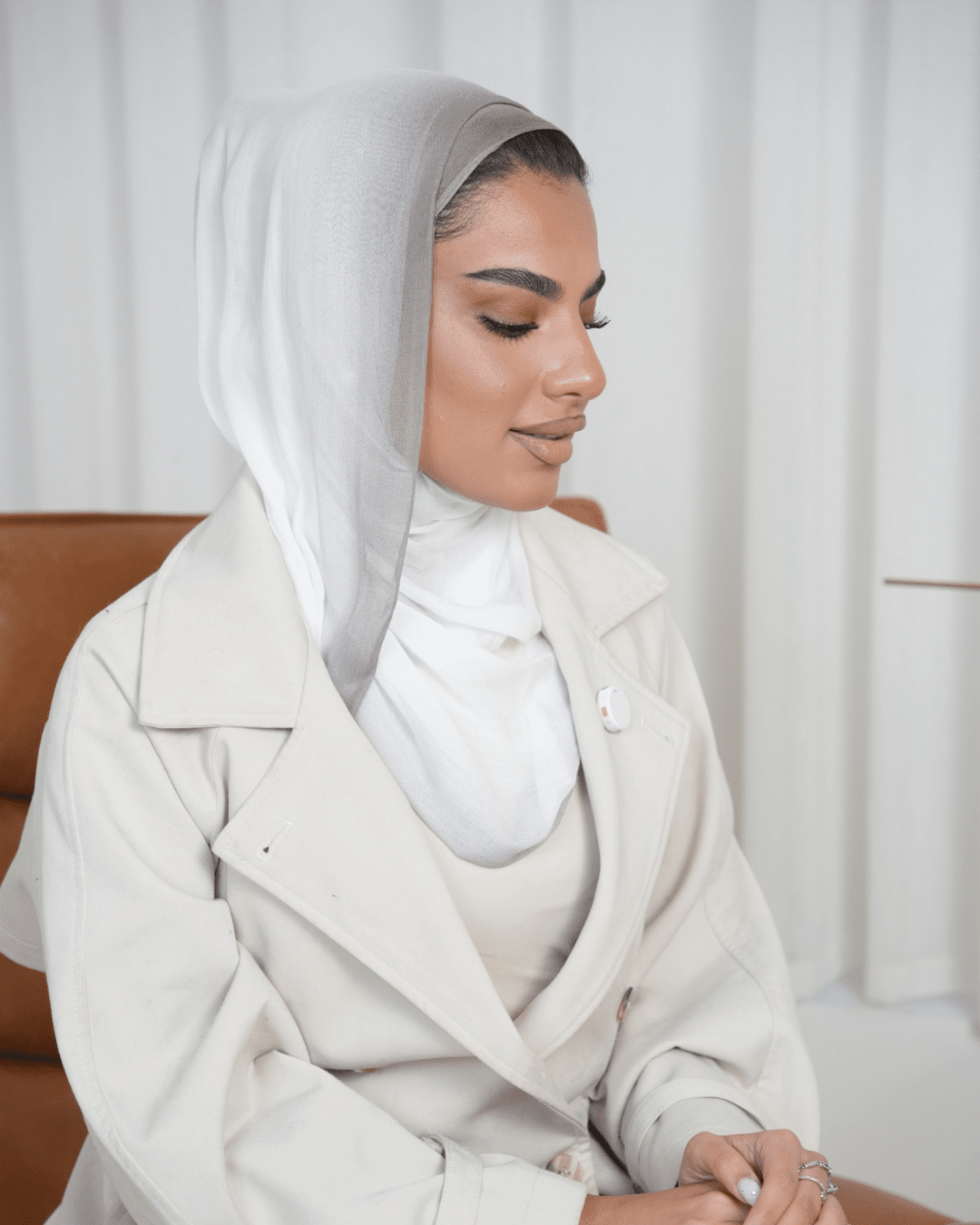 Linen Border Ombre Scarf