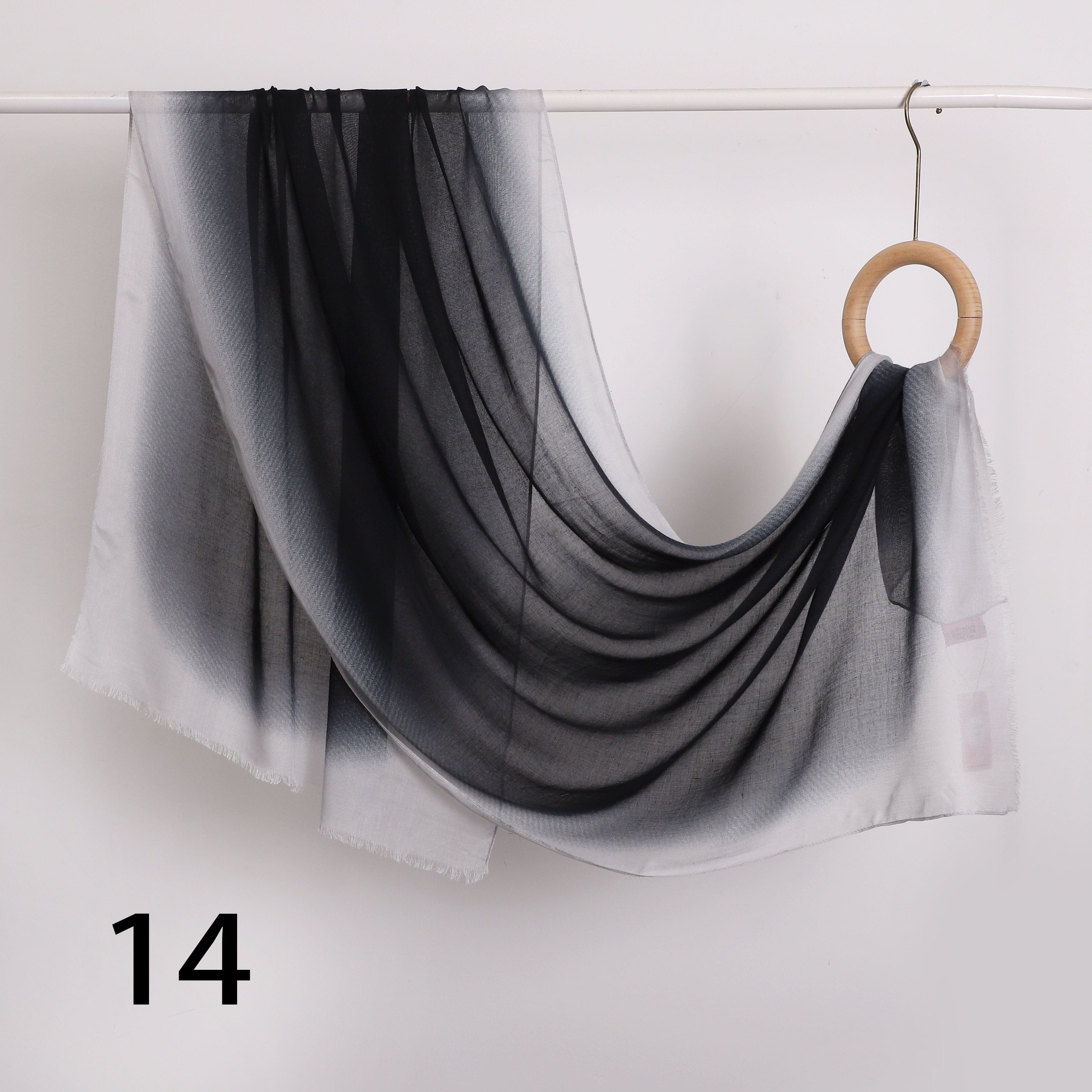 Linen Border Ombre Scarf