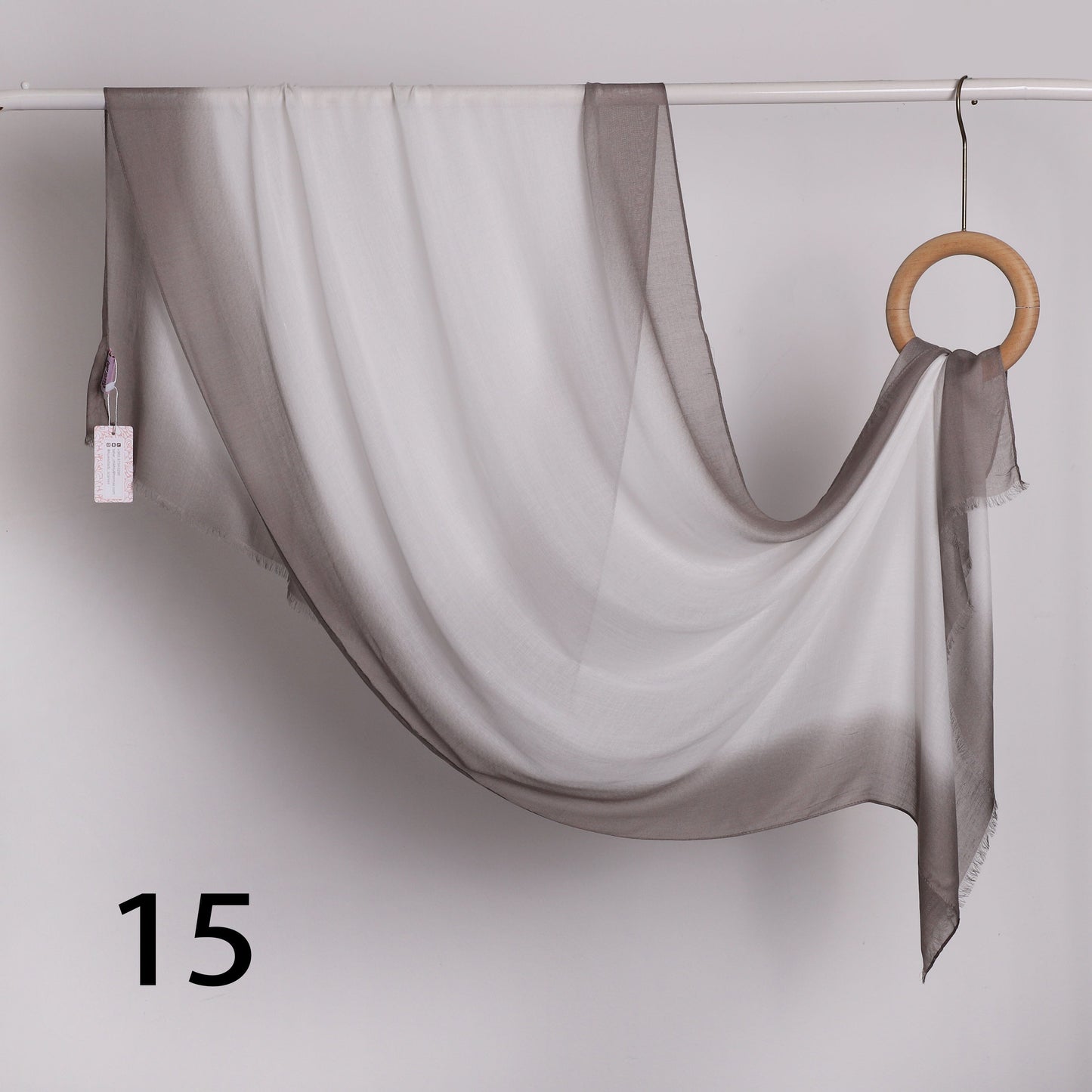 Linen Border Ombre Scarf