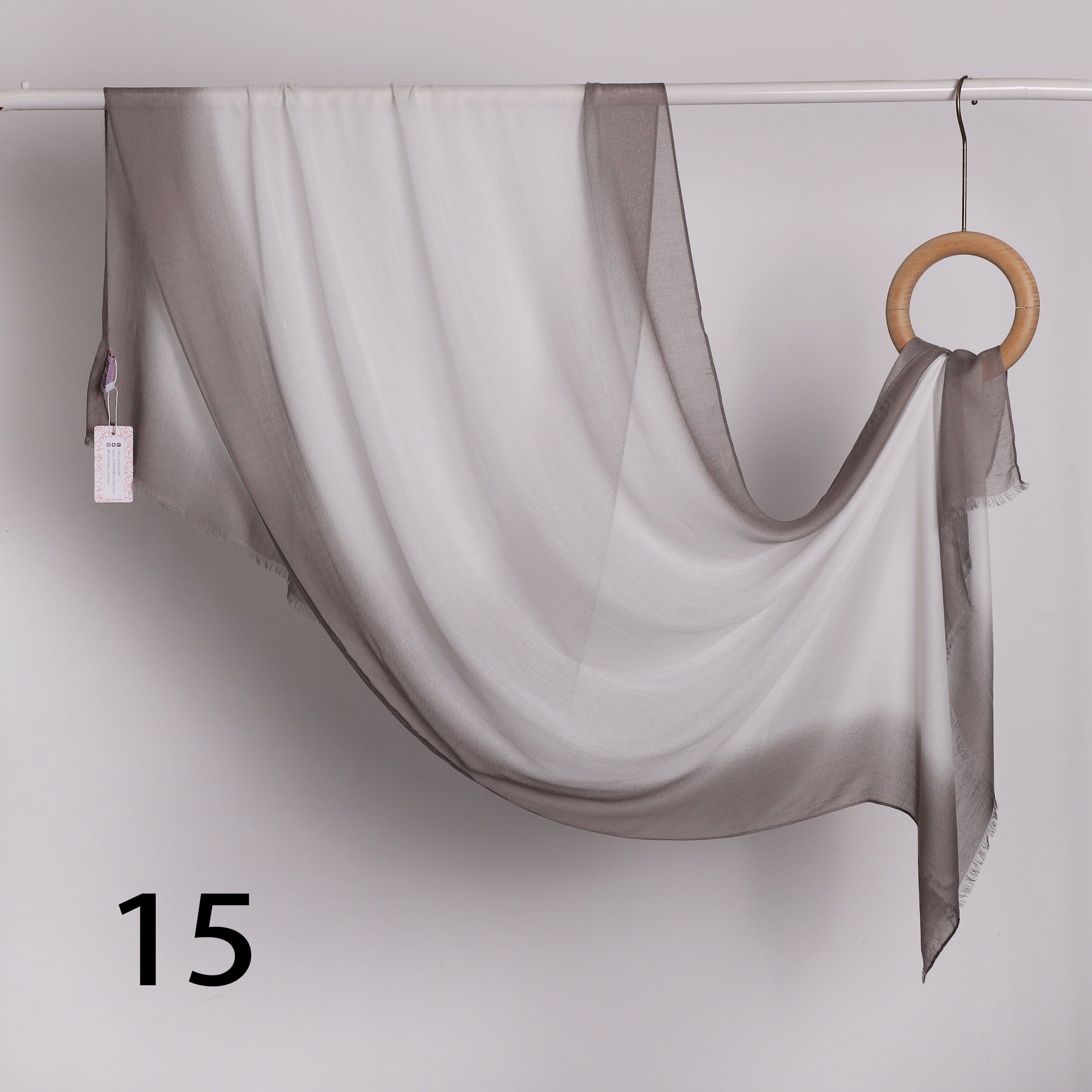 Linen Border Ombre Scarf