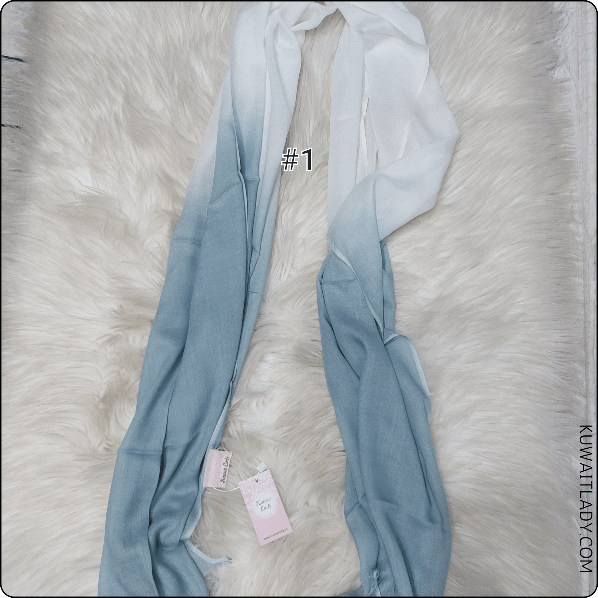 Linen Border Ombre Scarf