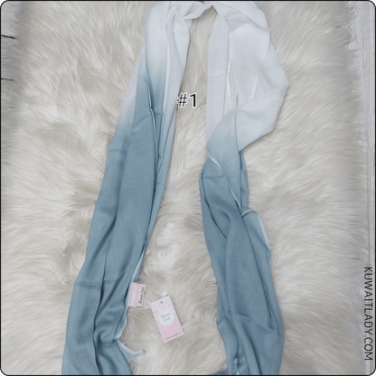 Linen Border Ombre Scarf