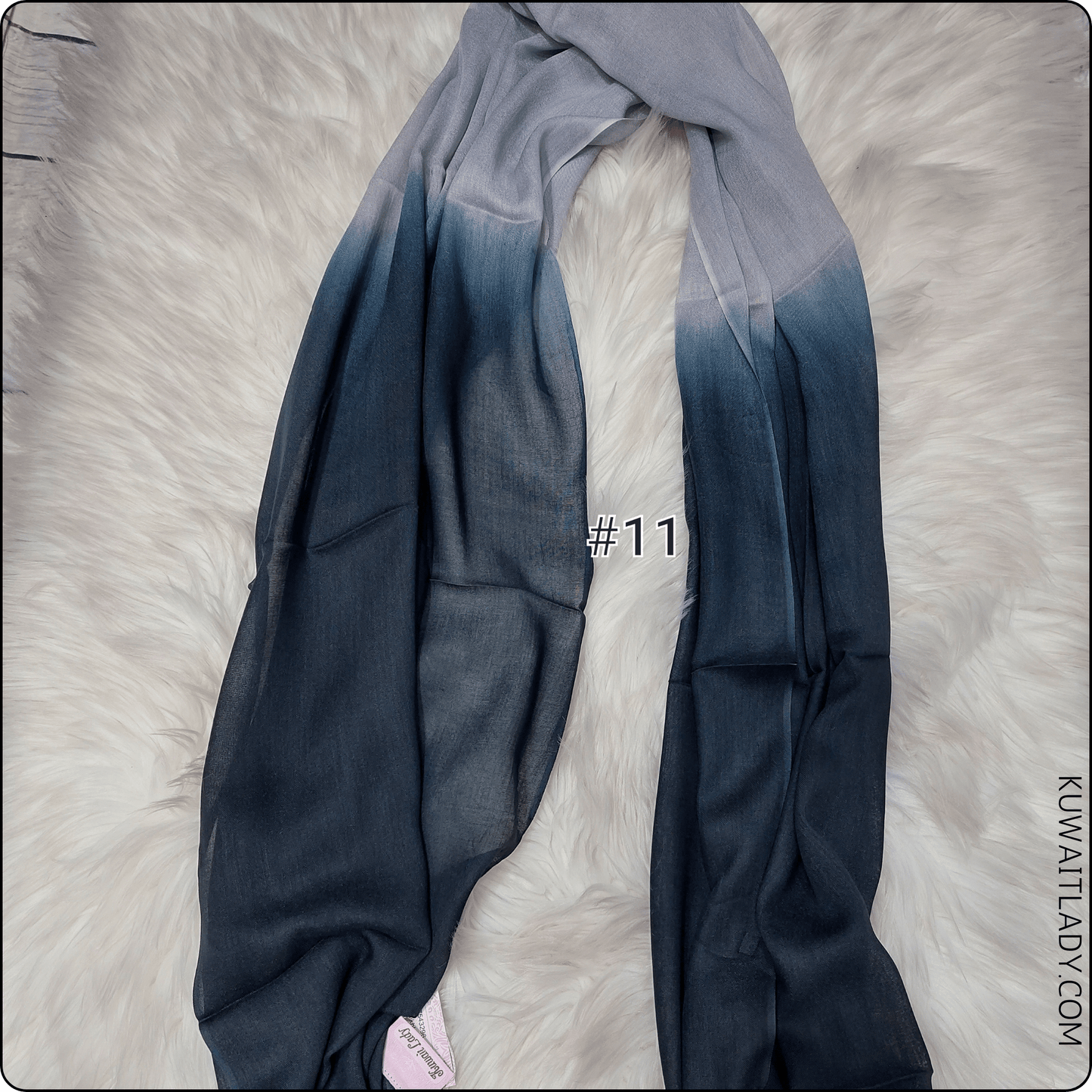 Linen Border Ombre Scarf