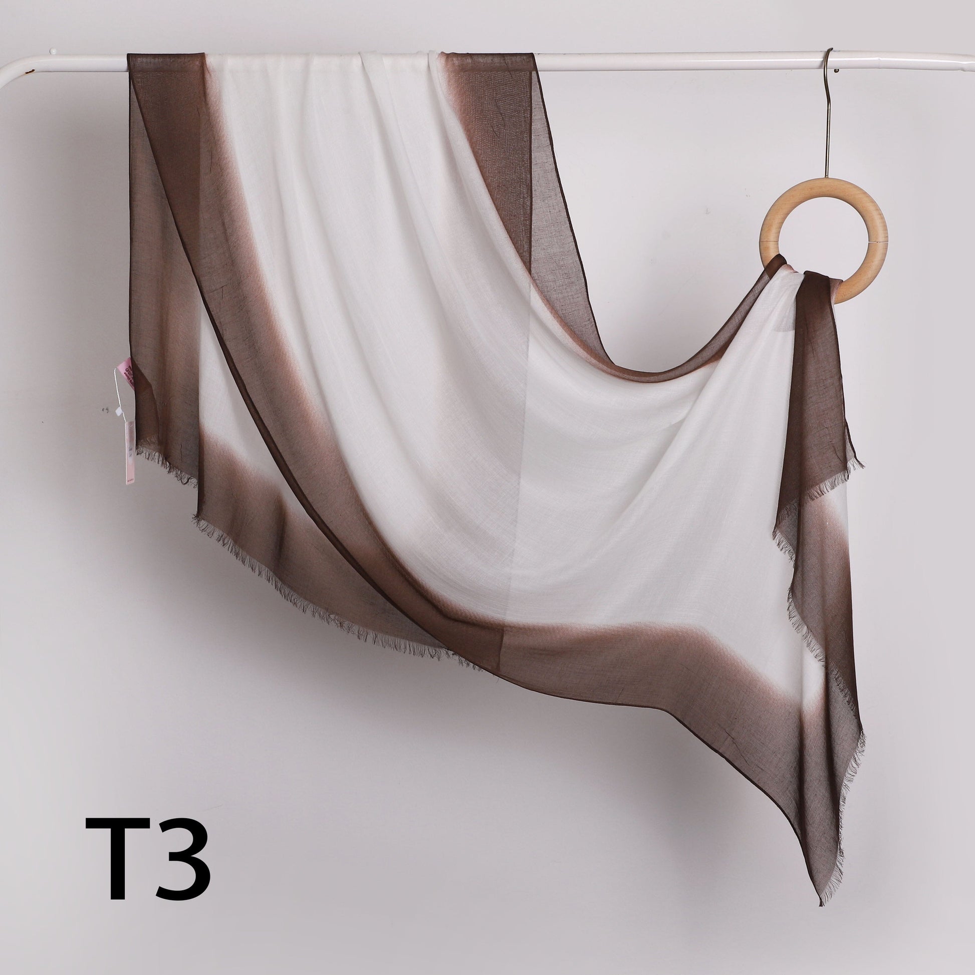 Linen Border Ombre Scarf