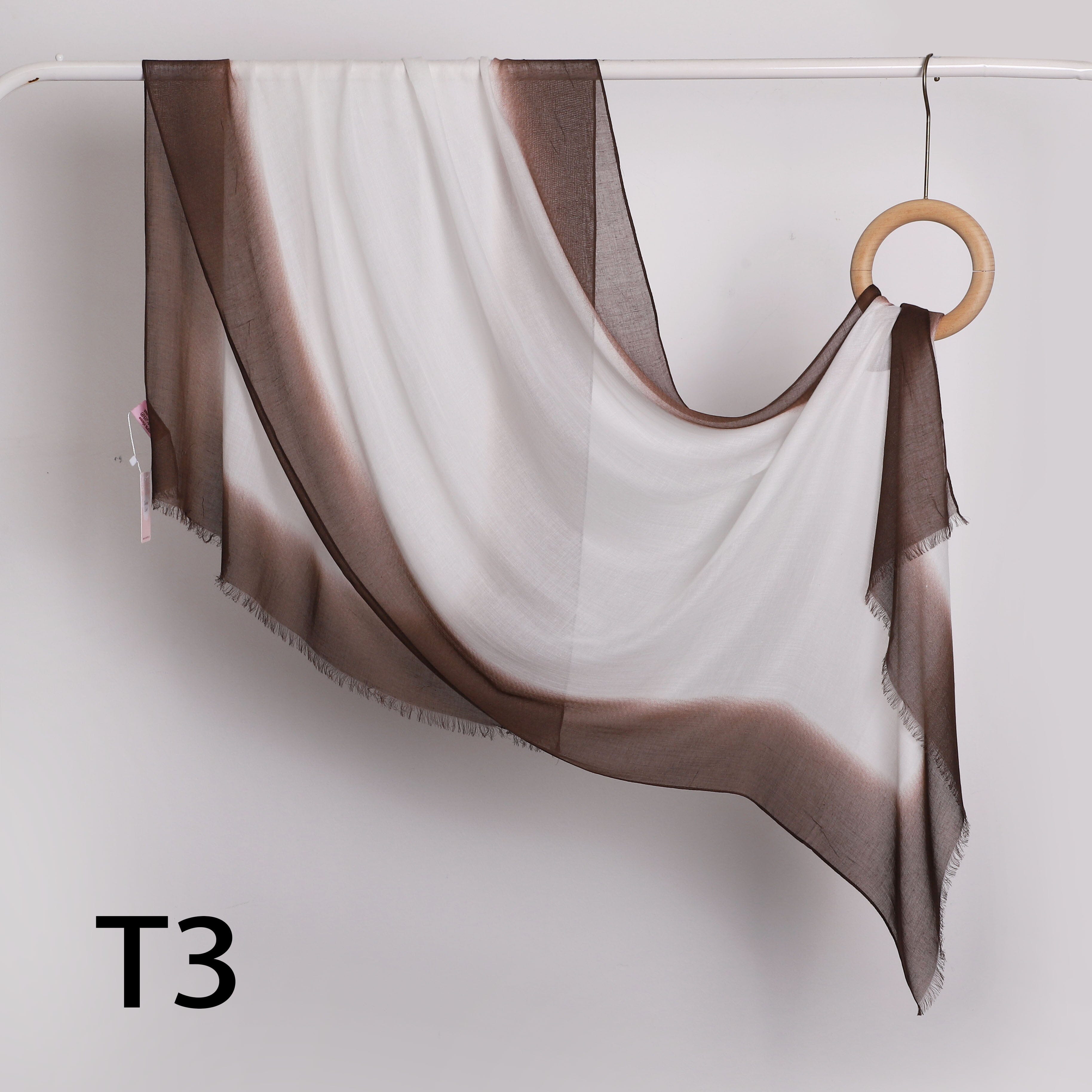 Linen Border Ombre Scarf