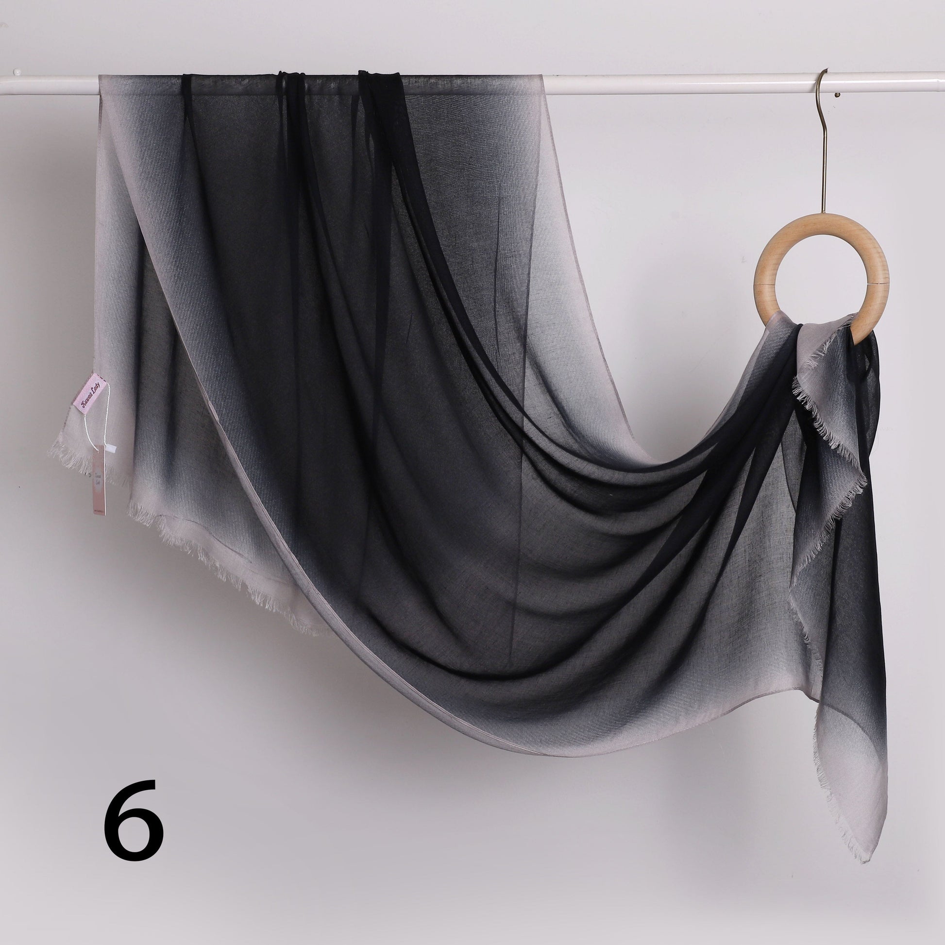 Linen Border Ombre Scarf