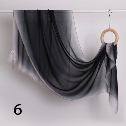 Linen Border Ombre Scarf