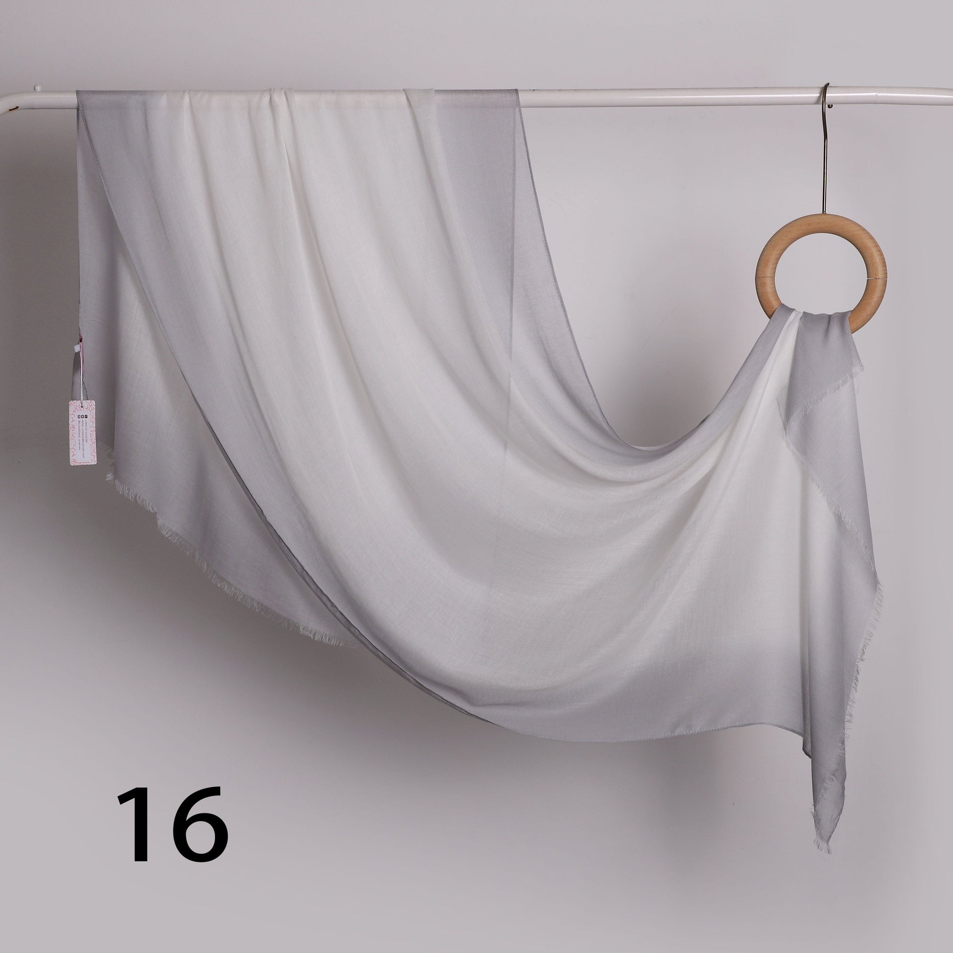 Linen Border Ombre Scarf