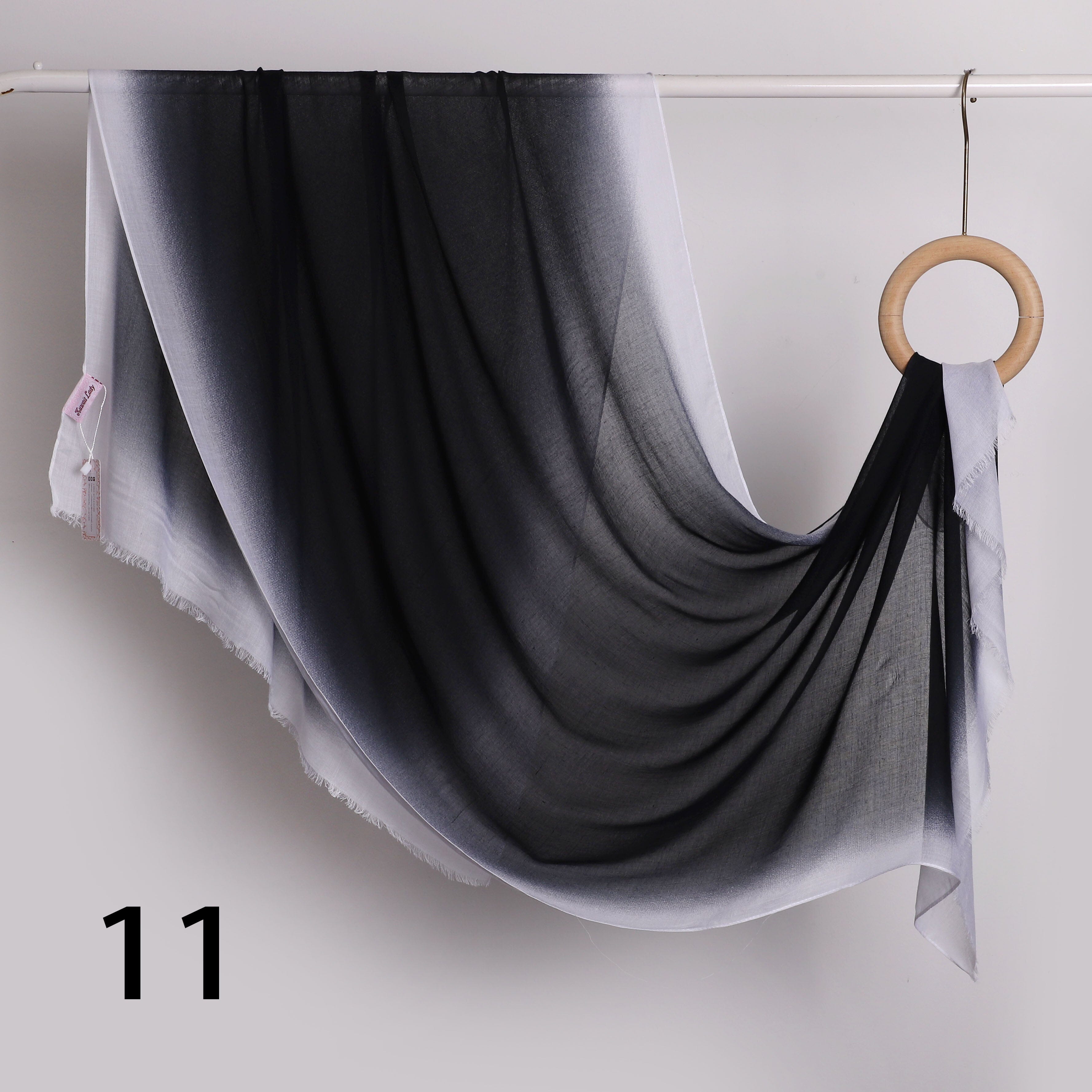 Linen Border Ombre Scarf