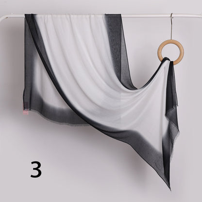 Linen Border Ombre Scarf