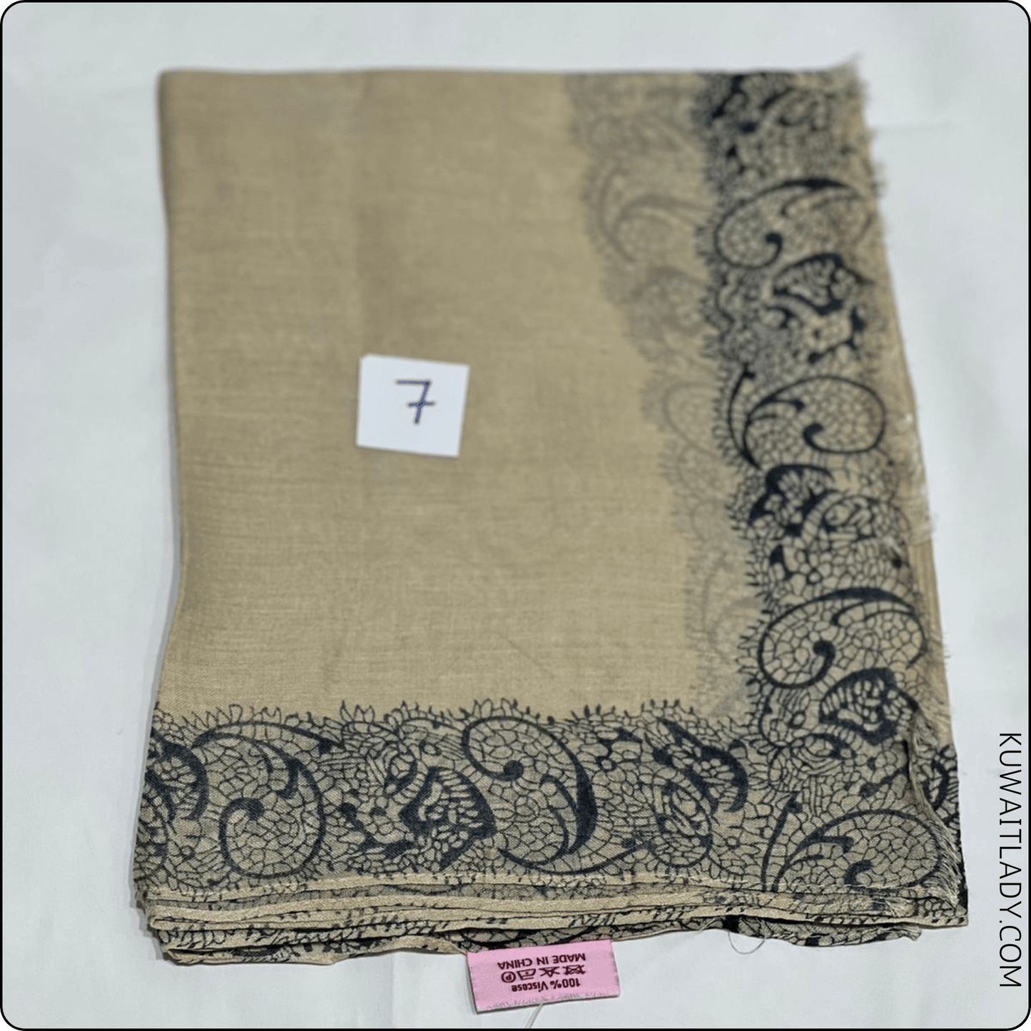 Linen Elite Border Scarf