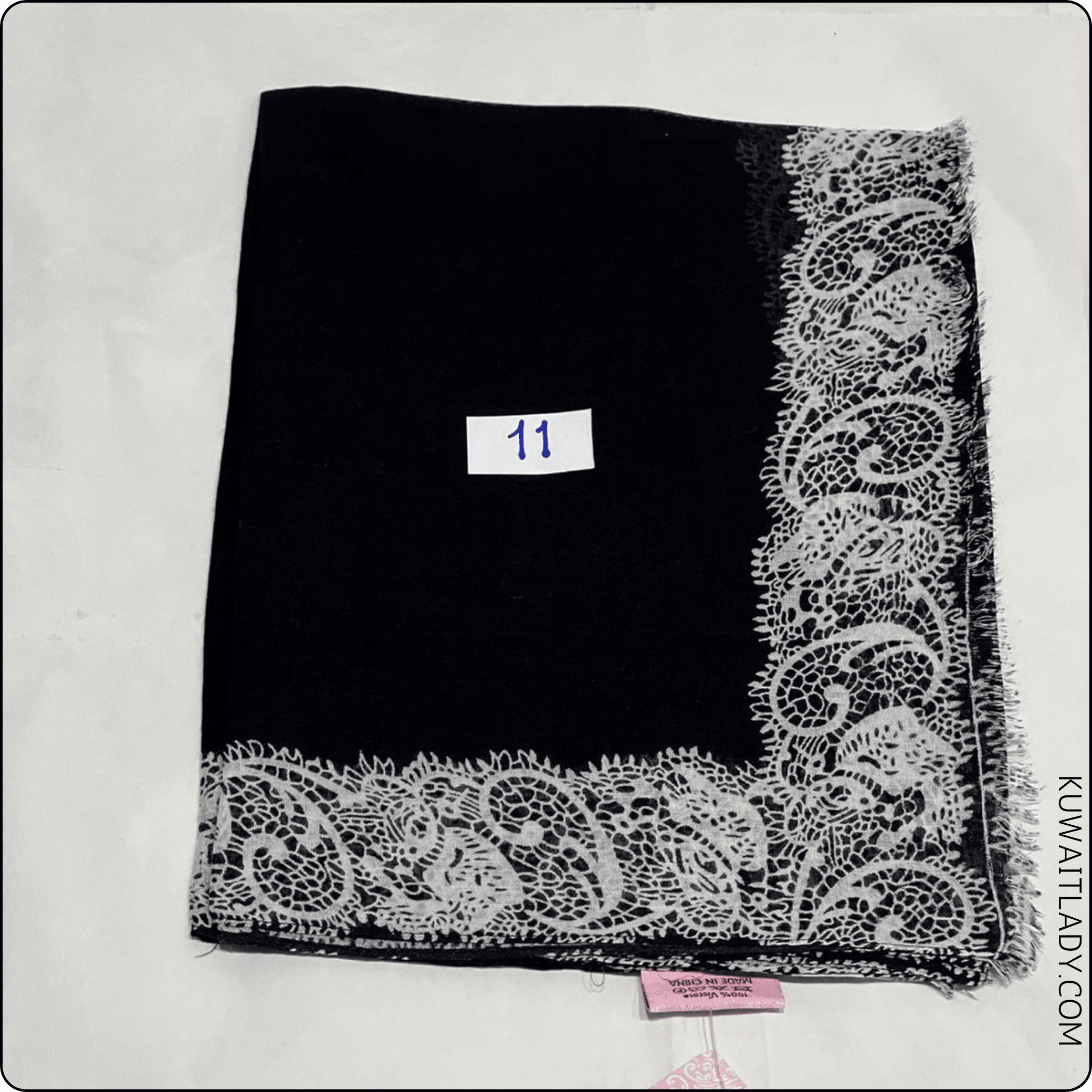 Linen Elite Border Scarf