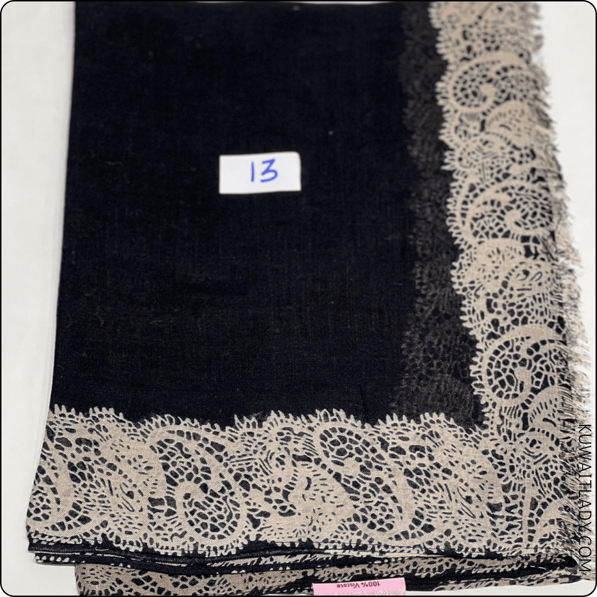 Linen Elite Border Scarf