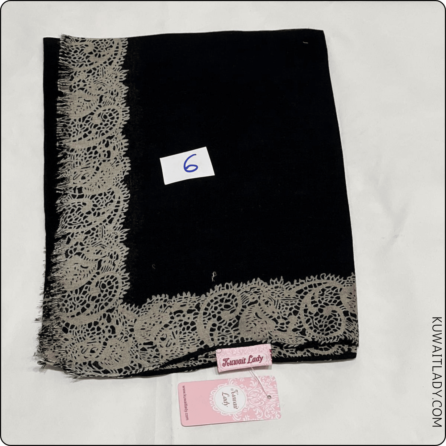 Linen Elite Border Scarf