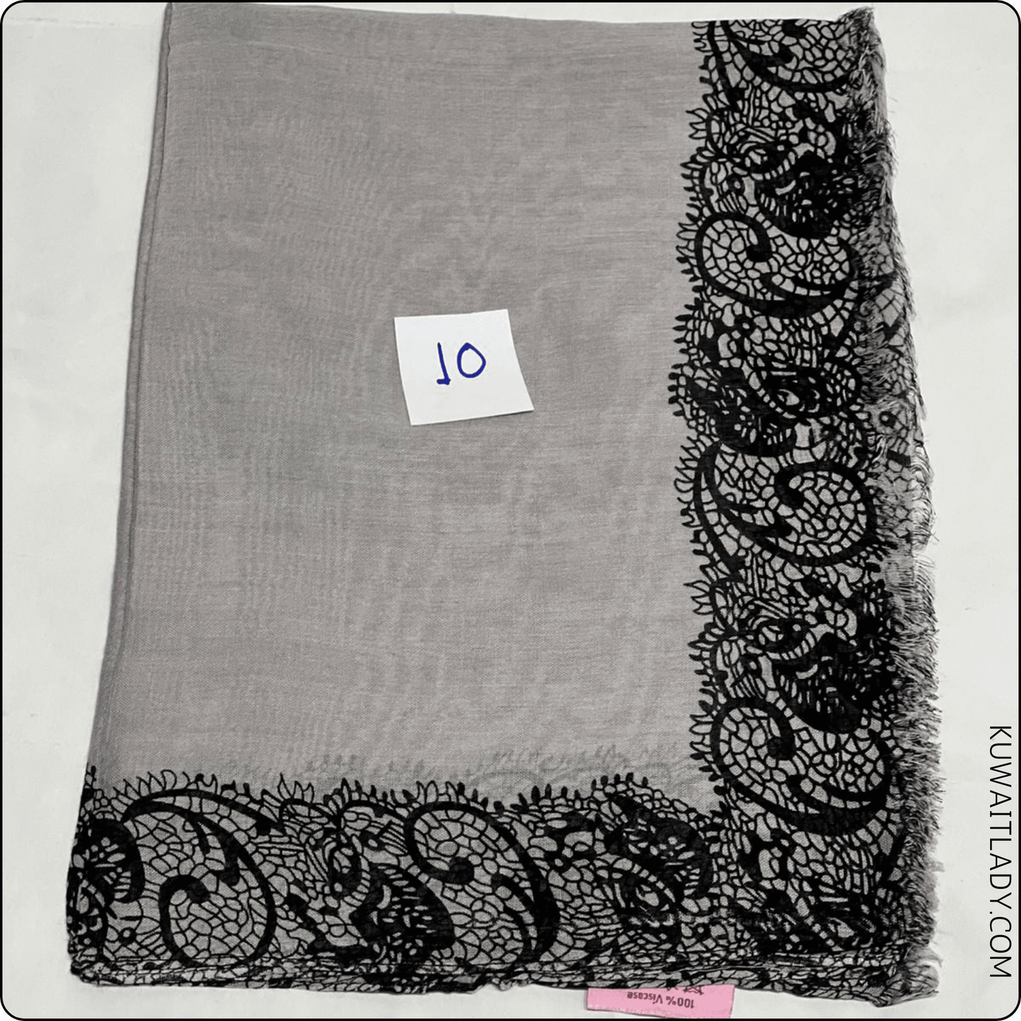 Linen Elite Border Scarf