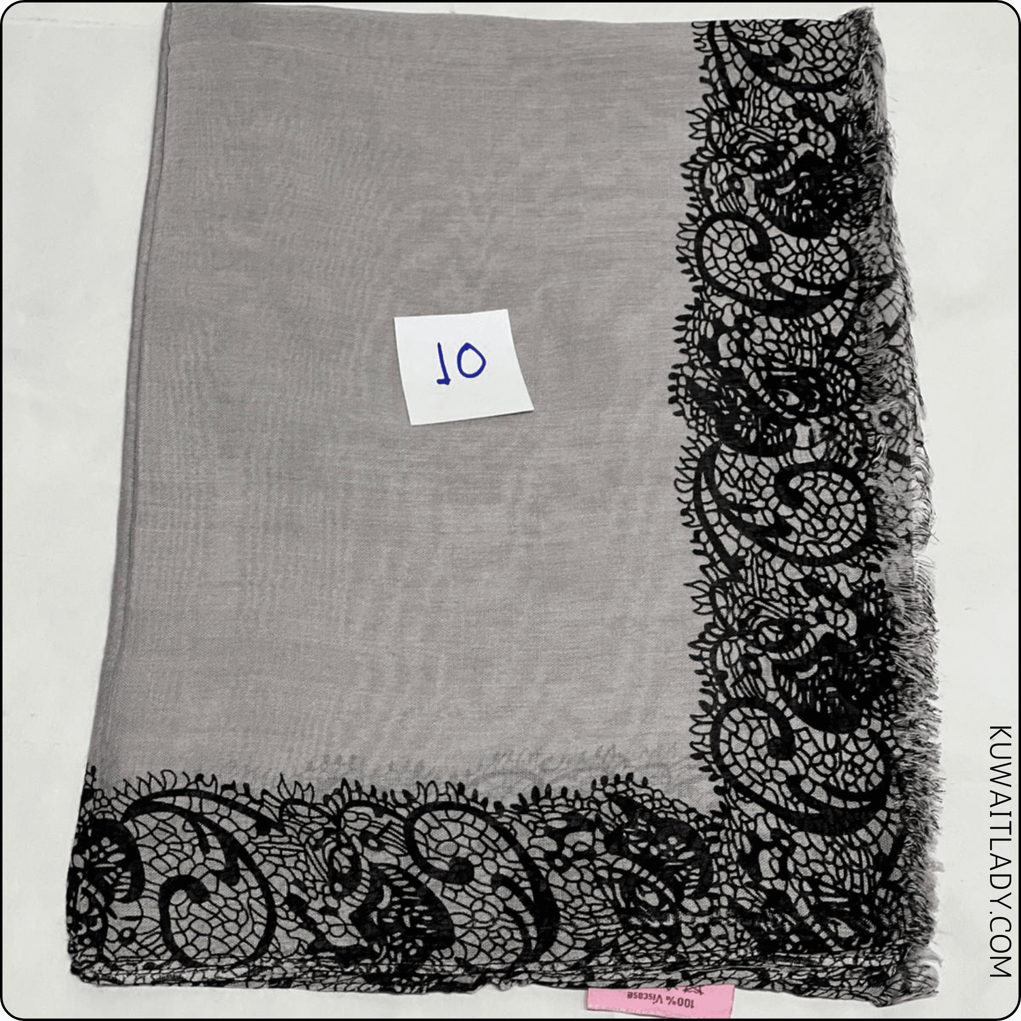 Linen Elite Border Scarf