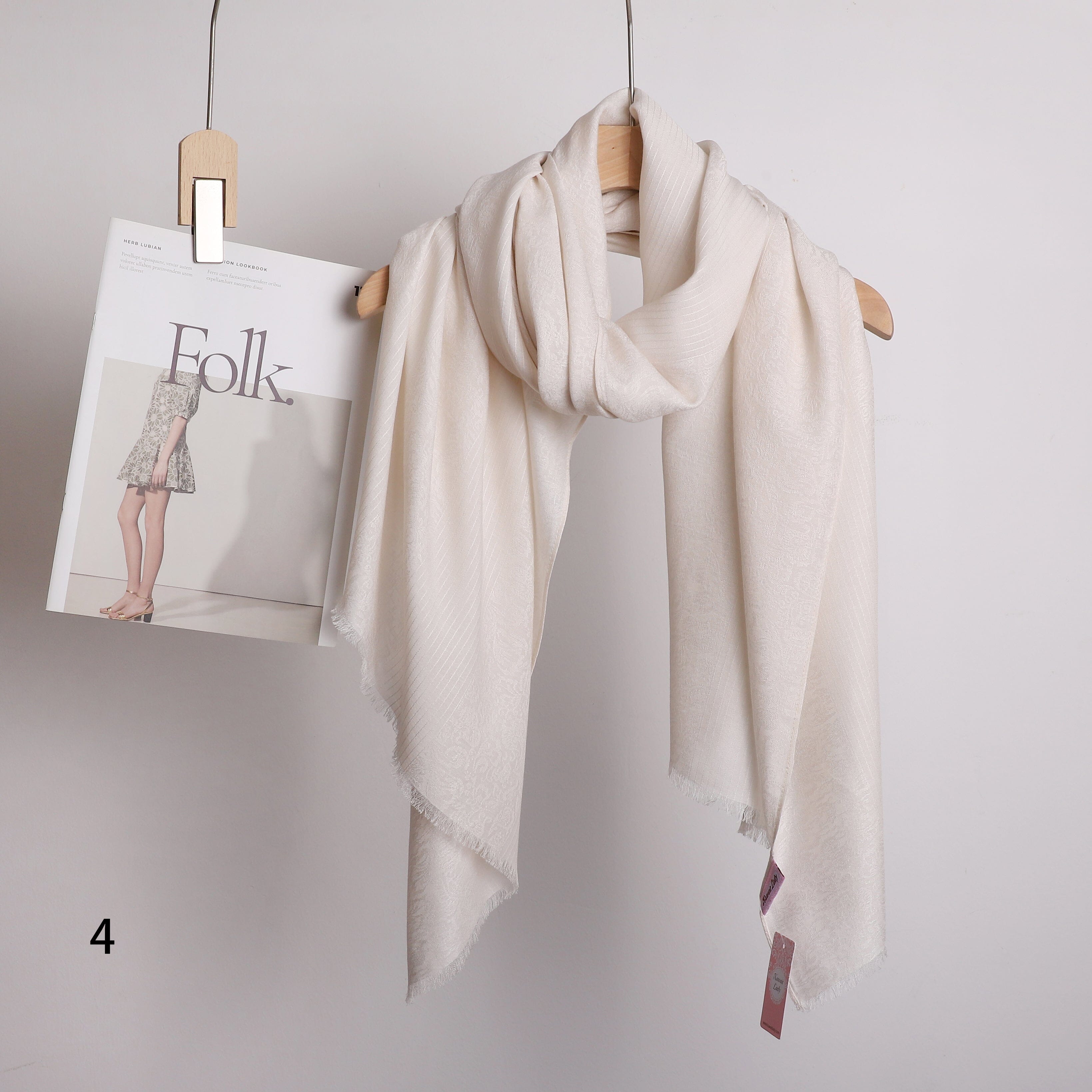Linen Jacquard Stripes Scarf