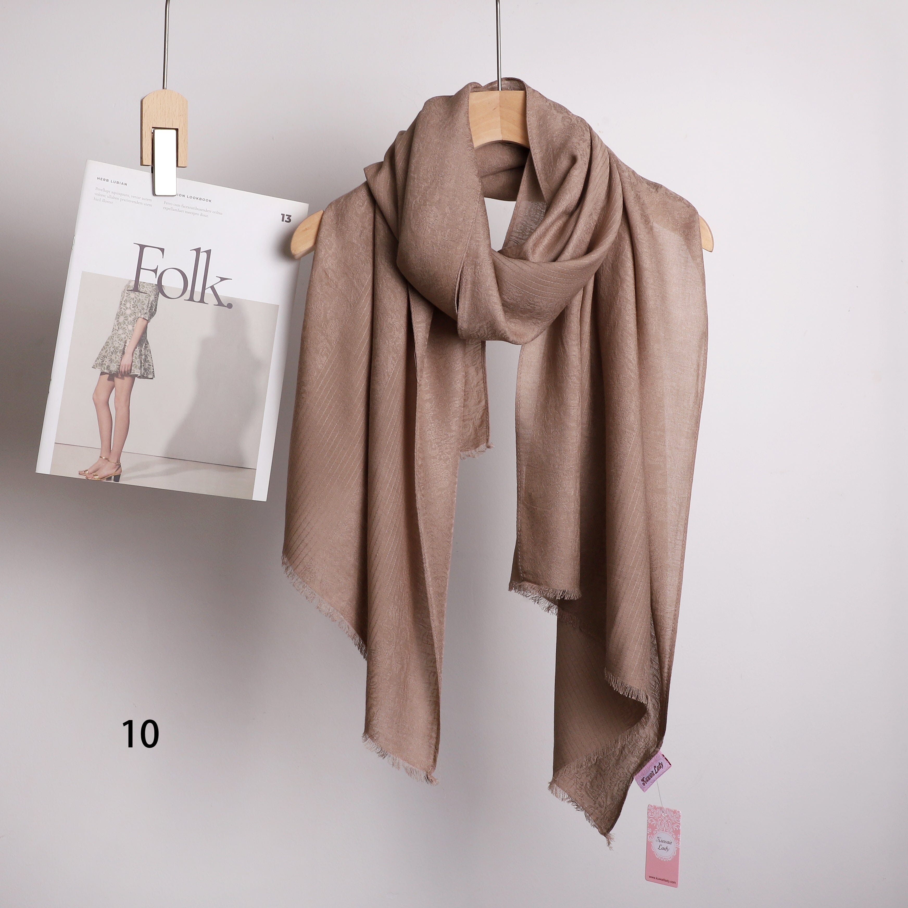 Linen Jacquard Stripes Scarf