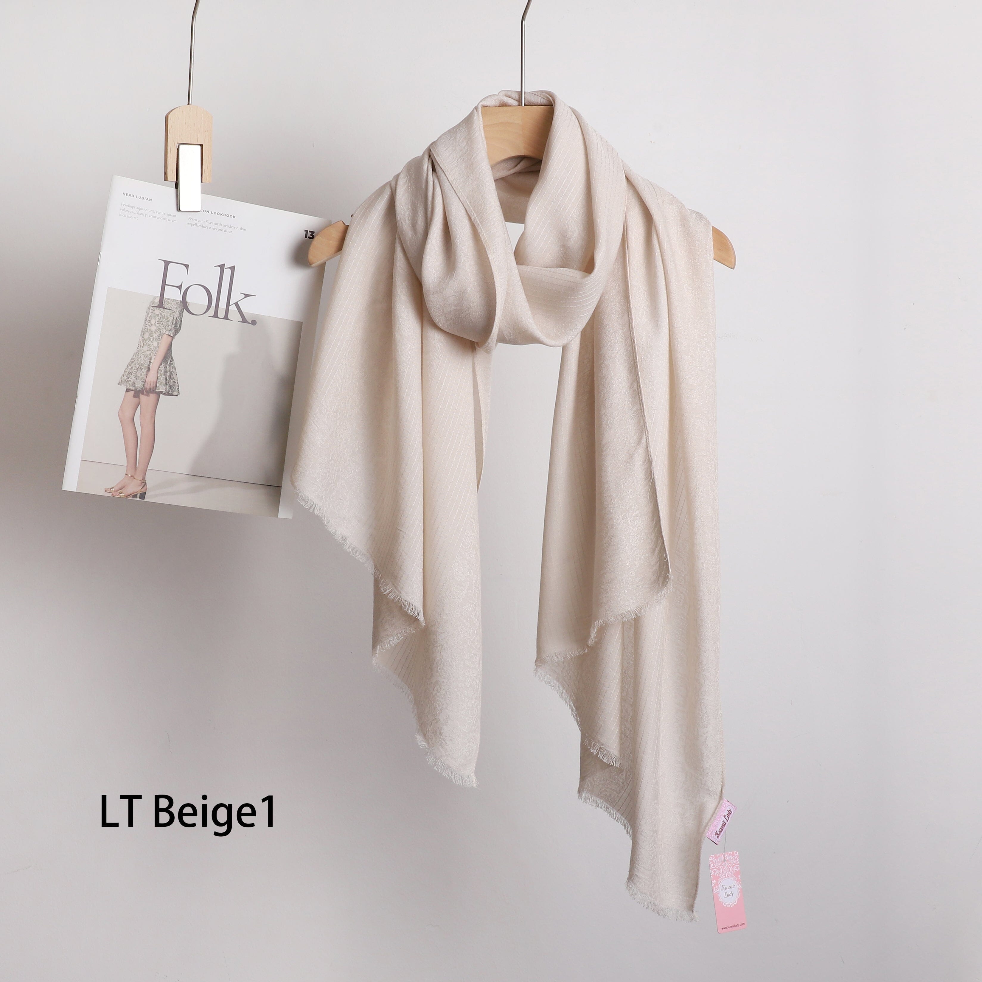 Linen Jacquard Stripes Scarf