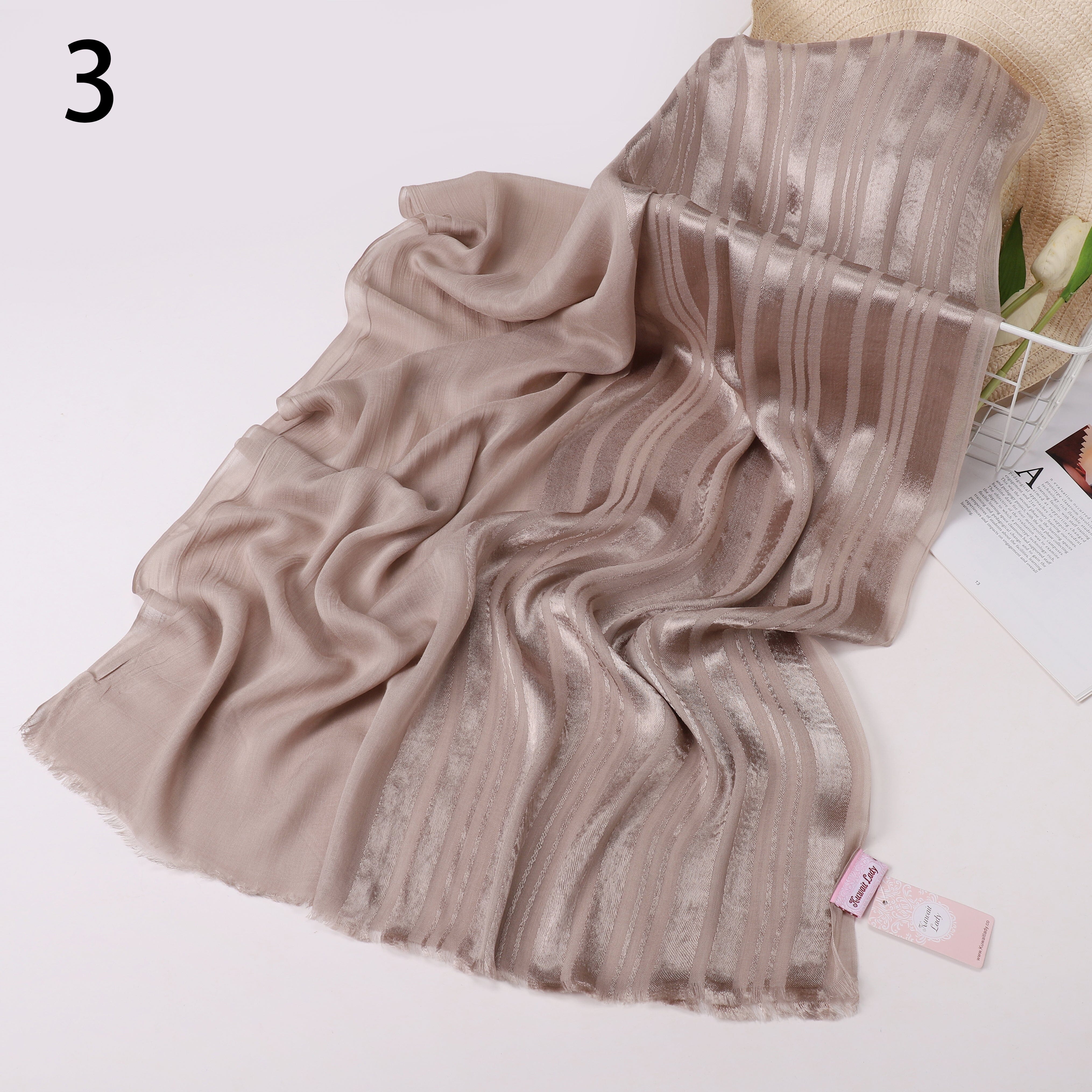 Linen Satin Split Scarf
