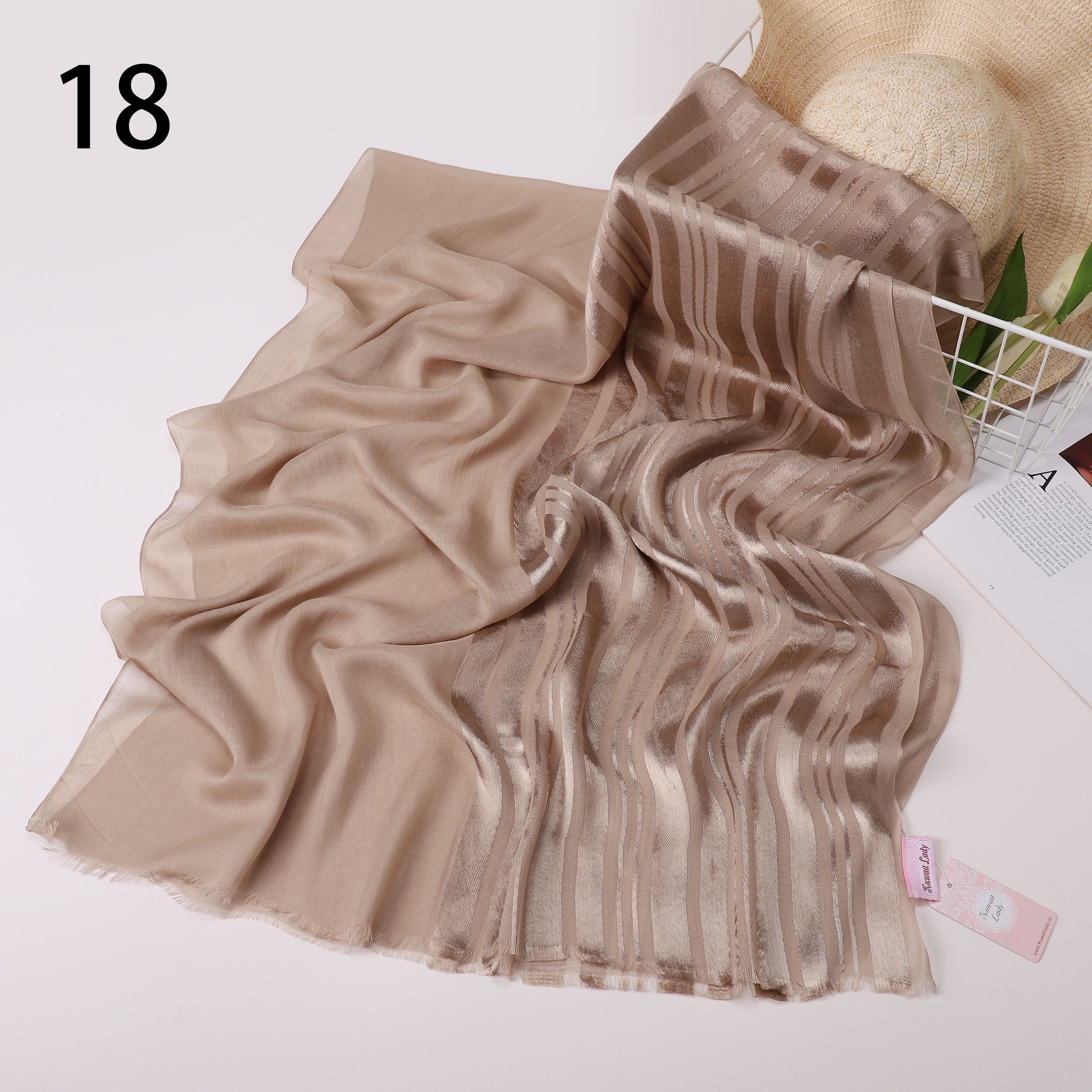Linen Satin Split Scarf