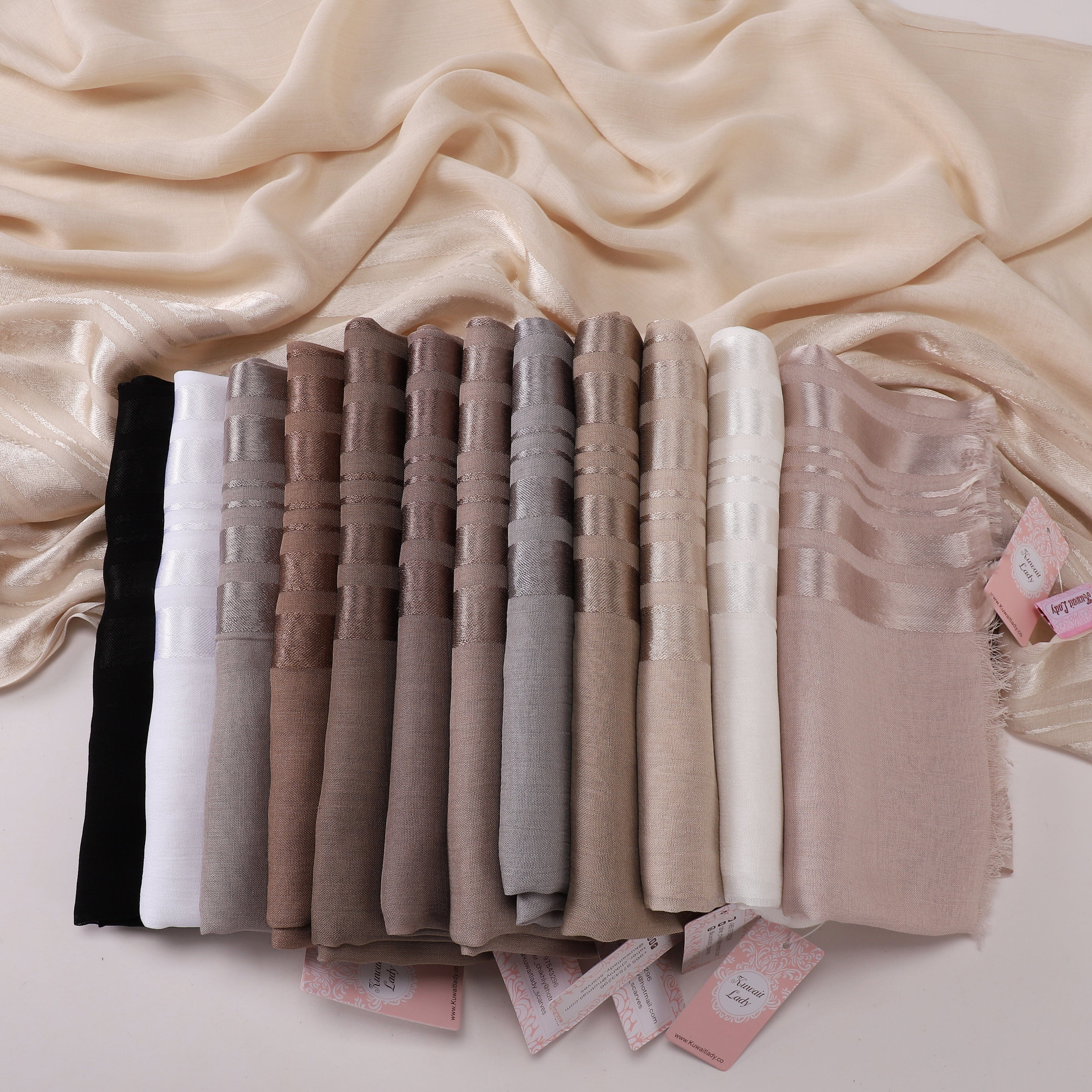 Linen Satin Split Scarf