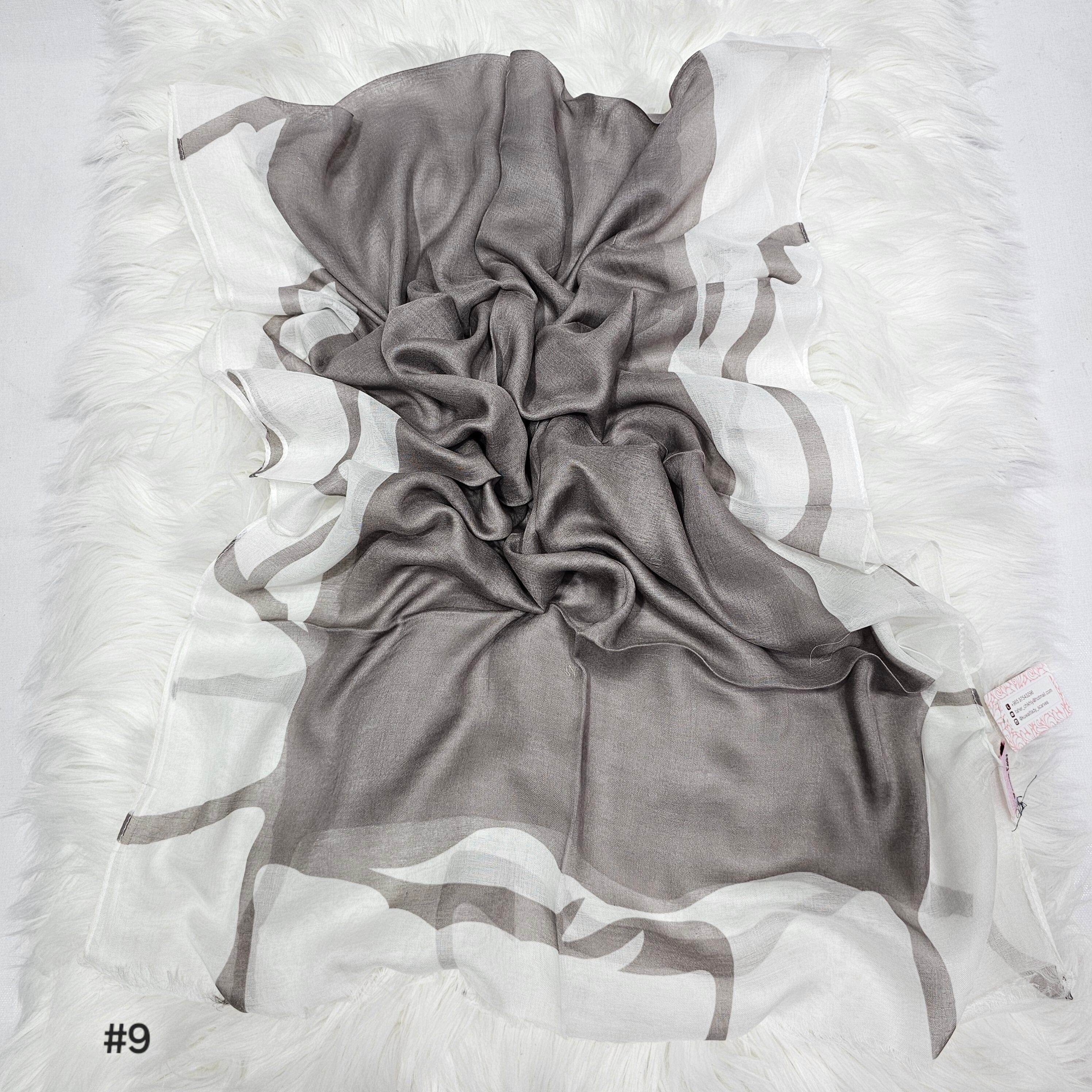 Marble Print Linen Scarf