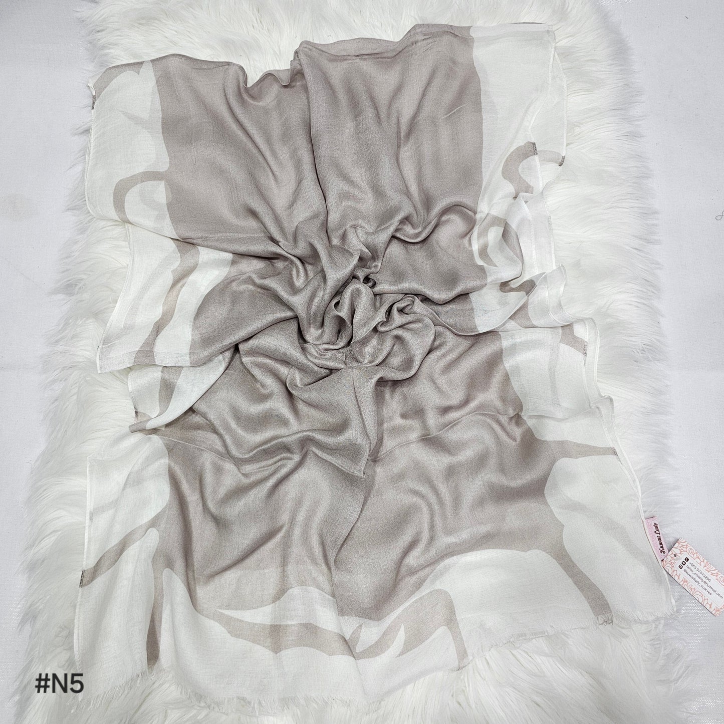 Marble Print Linen Scarf