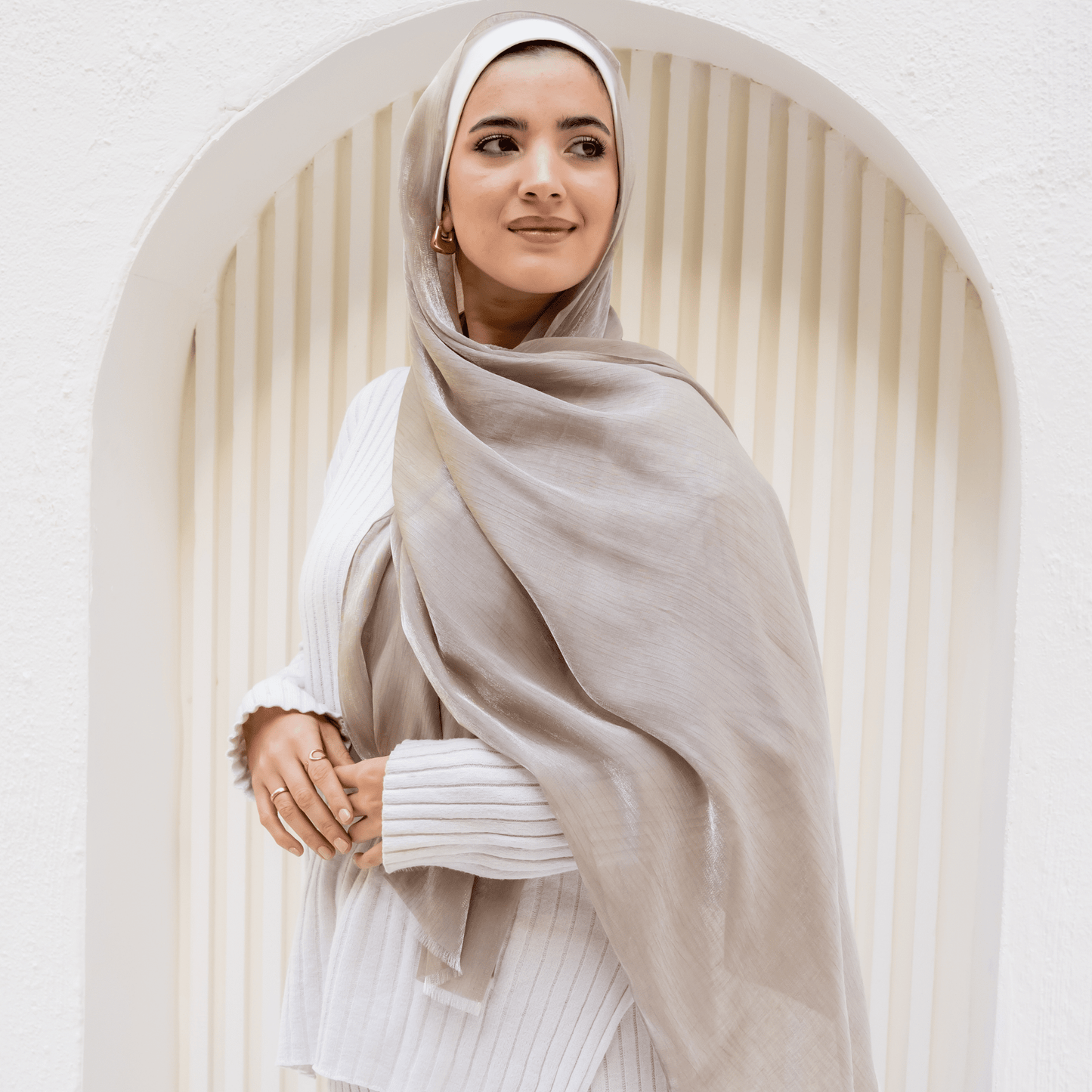 Metallic Linen Scarf