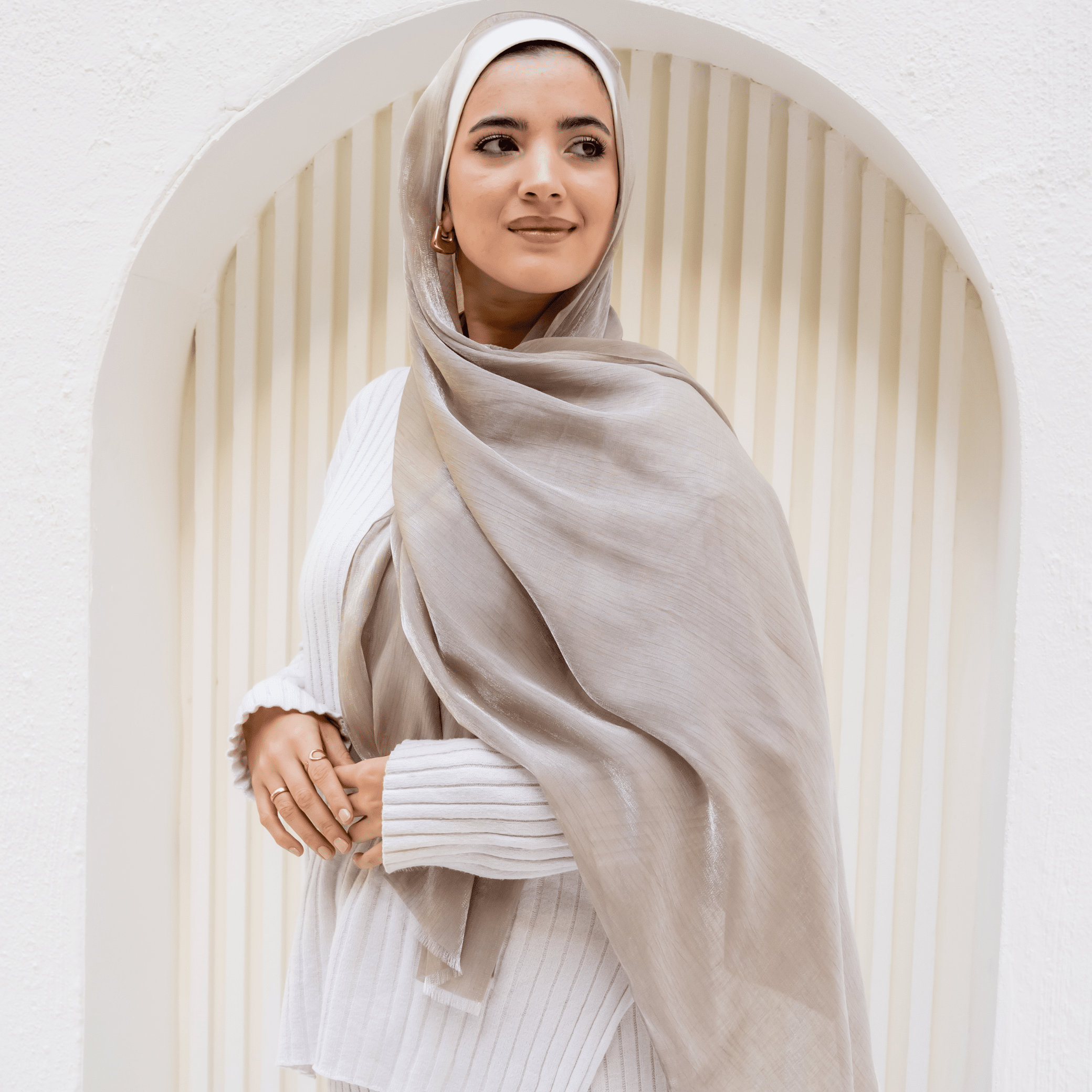 Metallic Linen Scarf