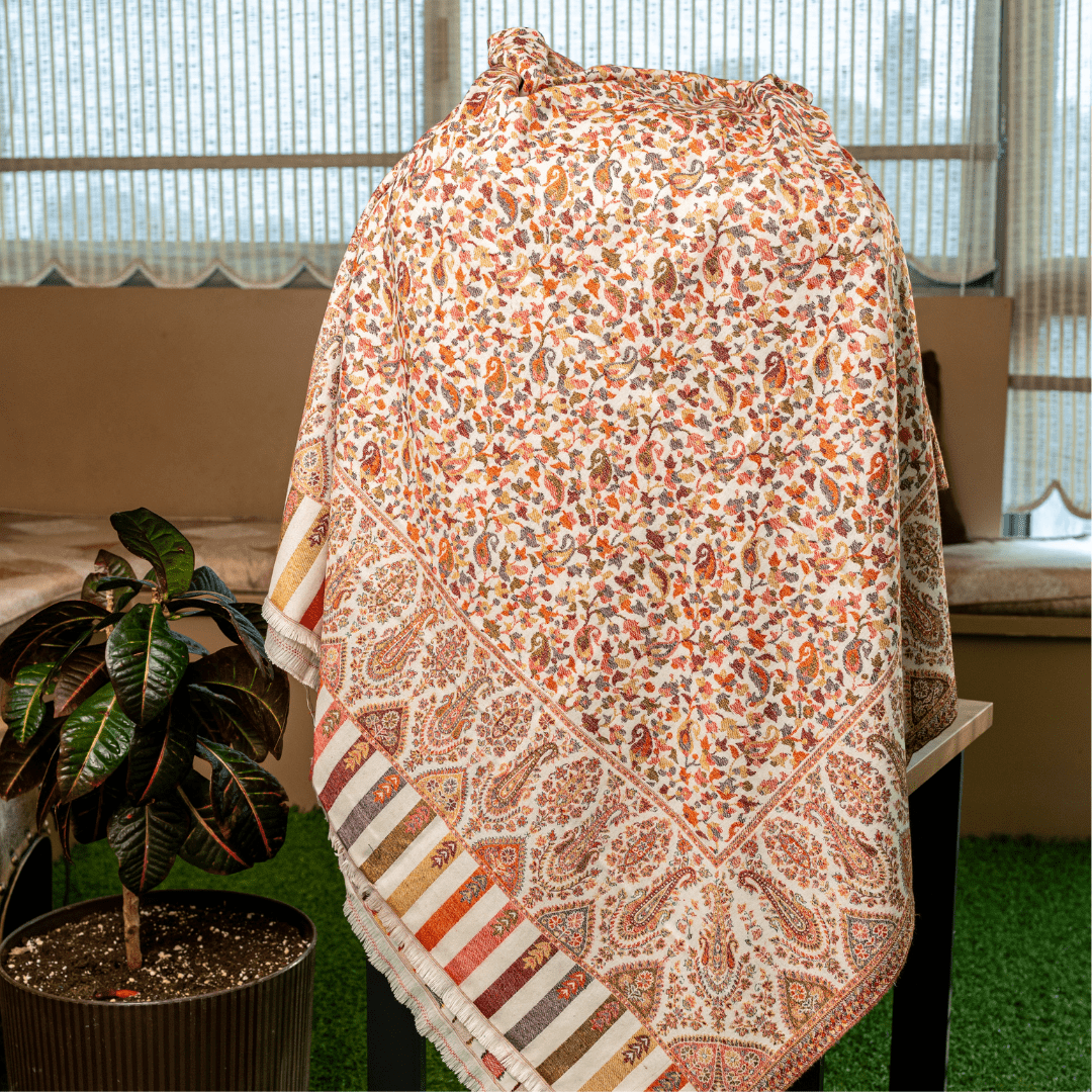 Mini Floral Kashmiri Shawl