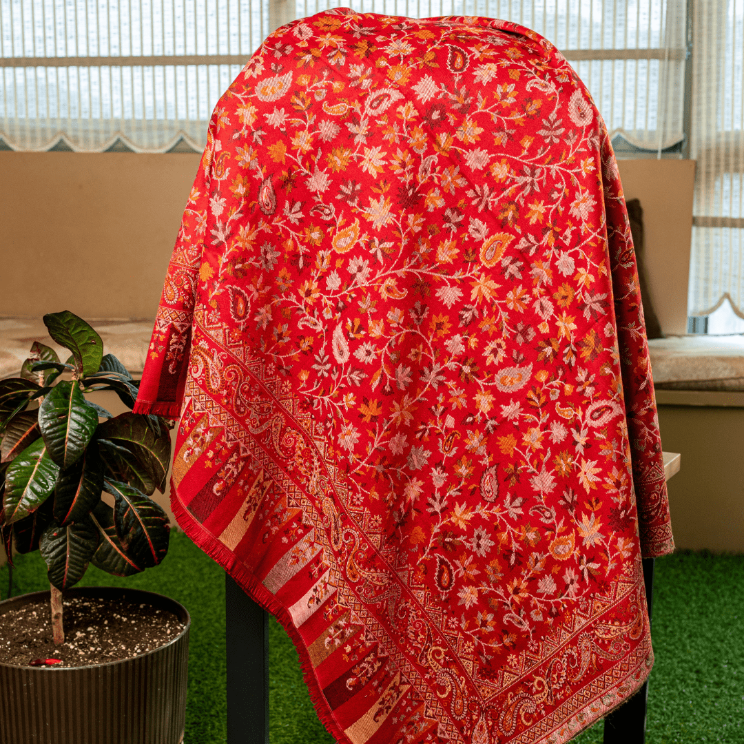 Mini Floral Kashmiri Shawl