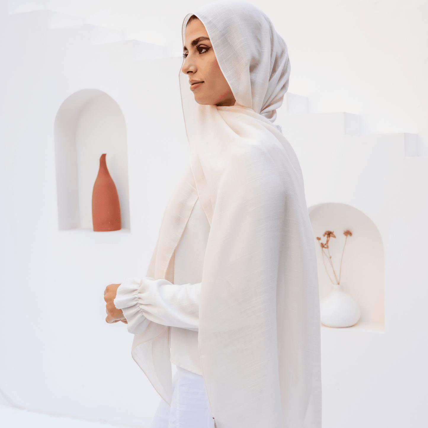 Modern Grid Viscose Scarf