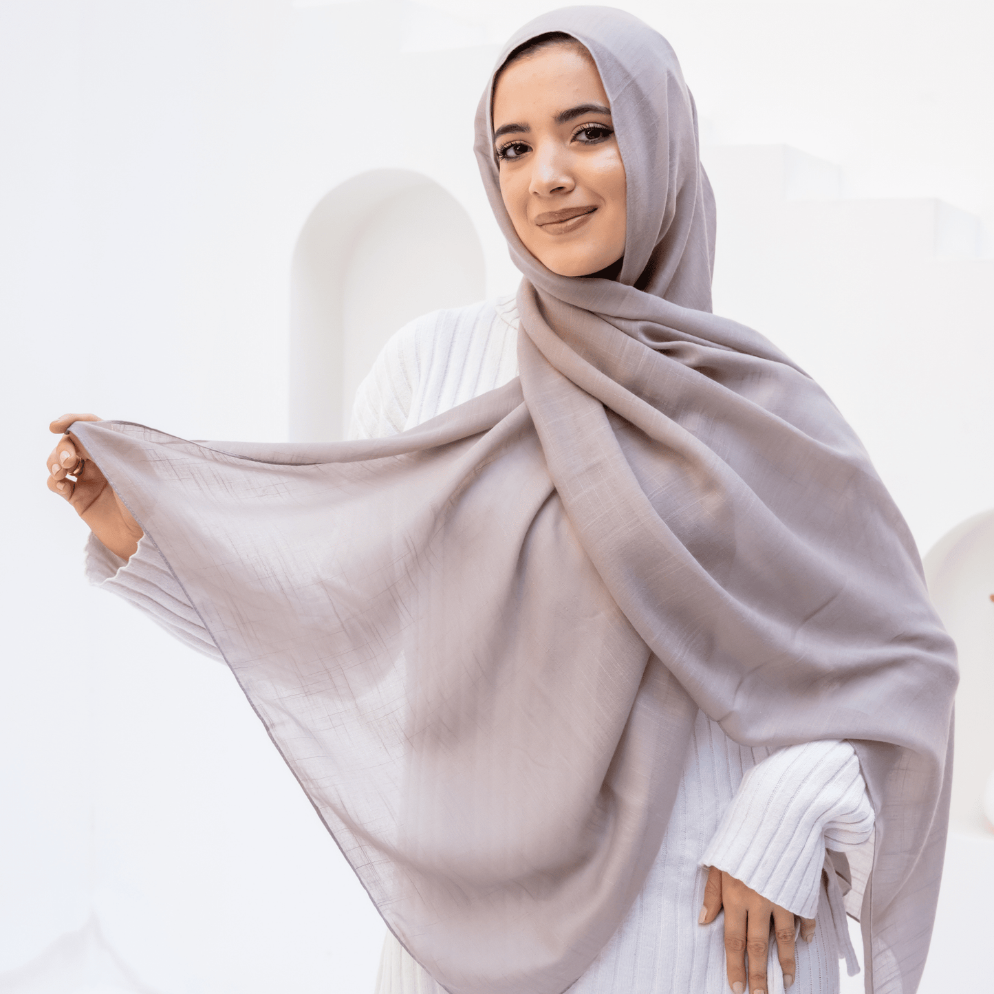 Modern Grid Viscose Scarf