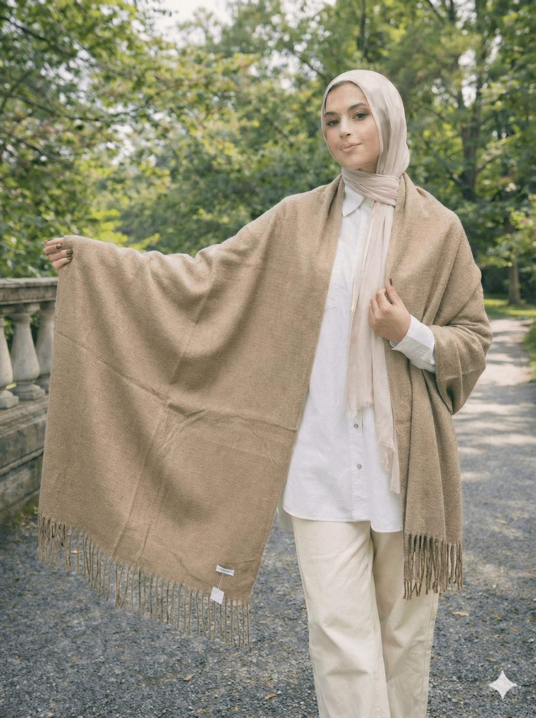 Plain Acrylic Shawl