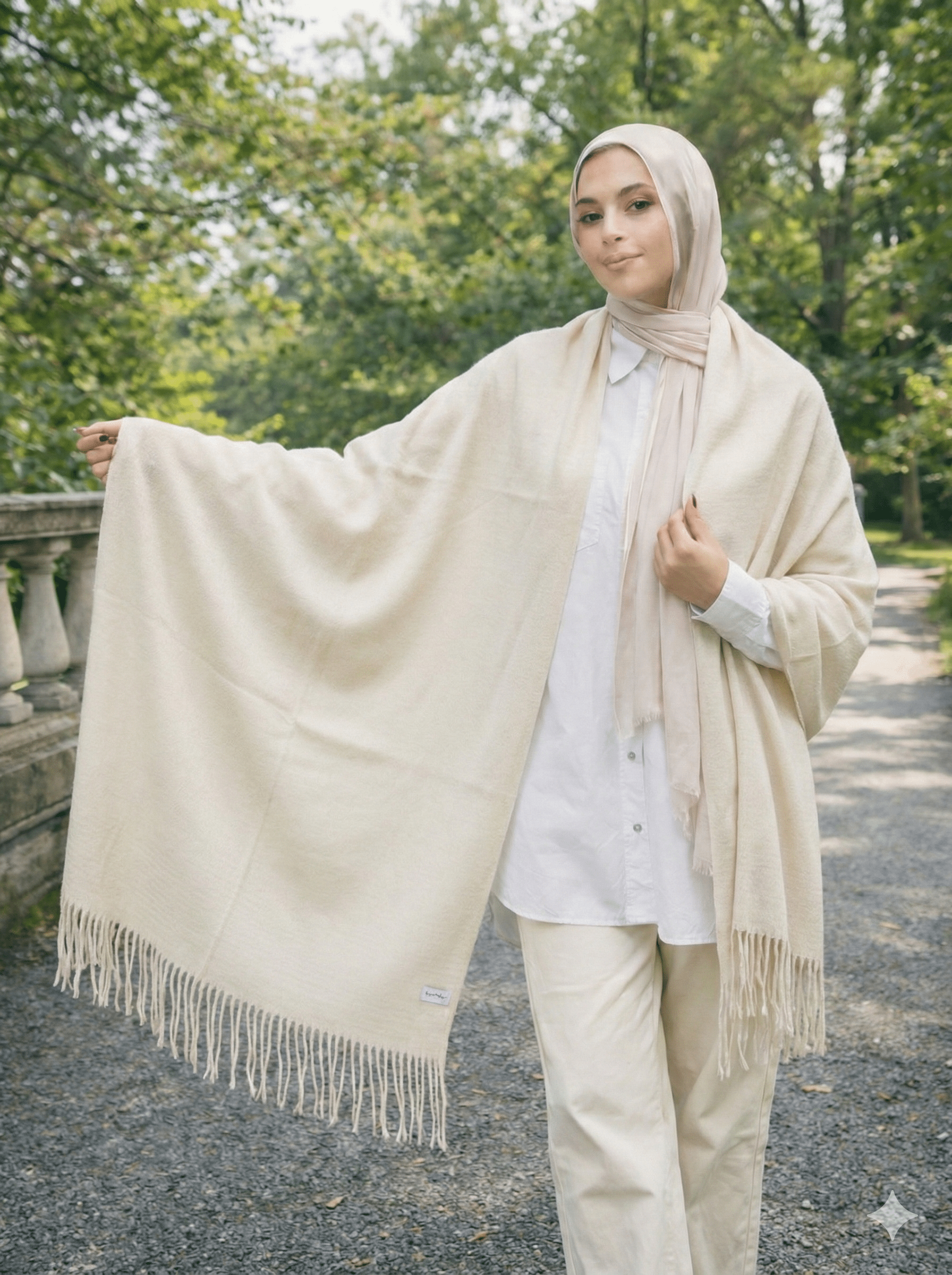 Plain Acrylic Shawl