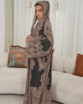 Premium Bisht Wool-Lace Black-Brown