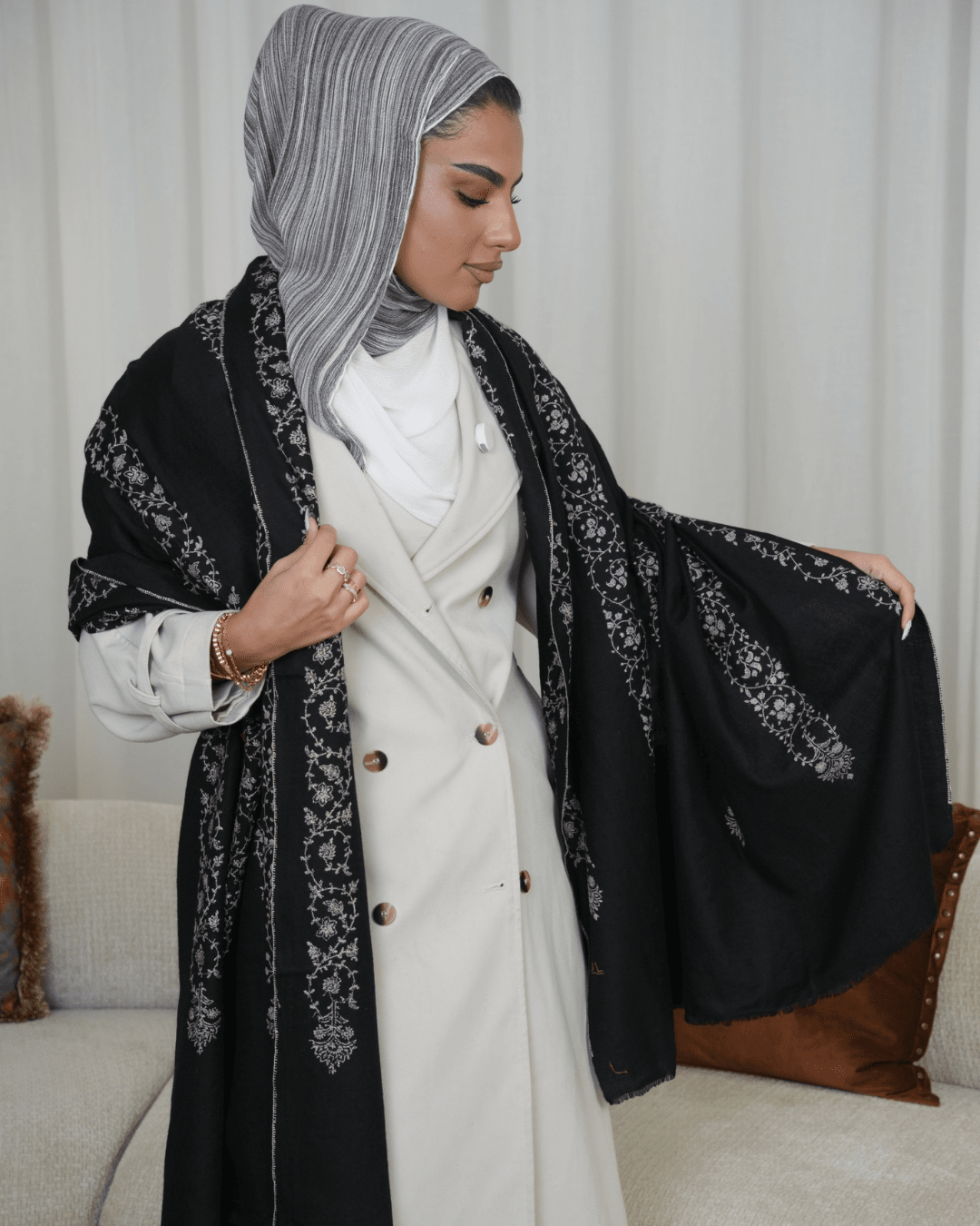 Premium Pashmina Embroidery Handwork Shawl