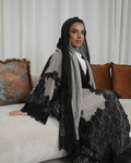 Premium Pashmina Wool-Lace Dark Beige Bisht
