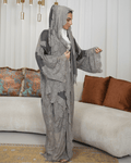 Premium Pashmina Wool-Lace Grey Bisht