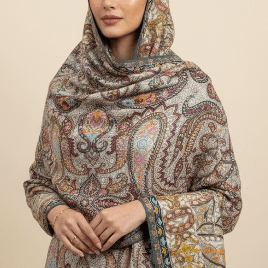 Rare Pashmina Full Handcrafted Luxurious Shawl - Only One Piece