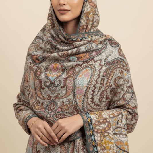 Rare Pashmina Full Handcrafted Luxurious Shawl - Only One Piece