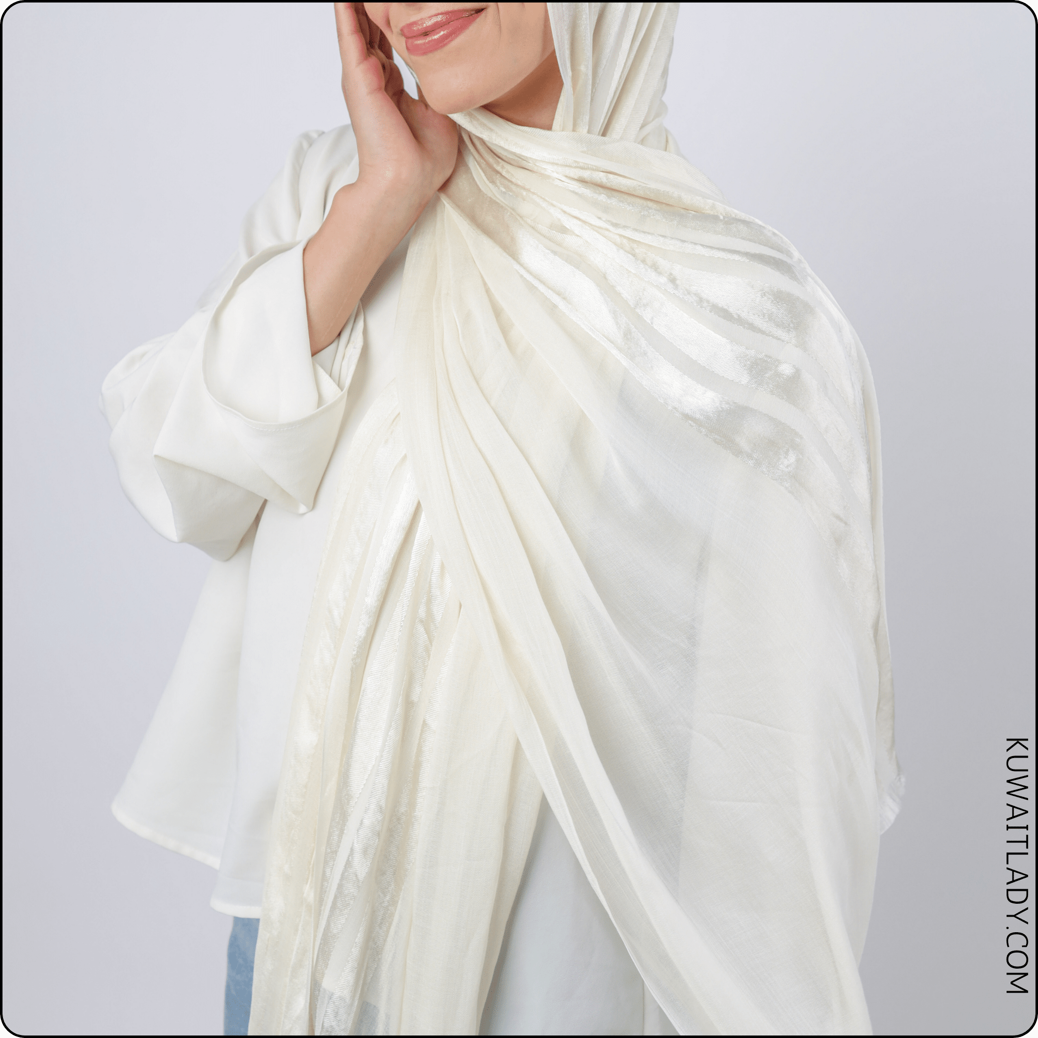Satin & Plain Linen Duo Scarf